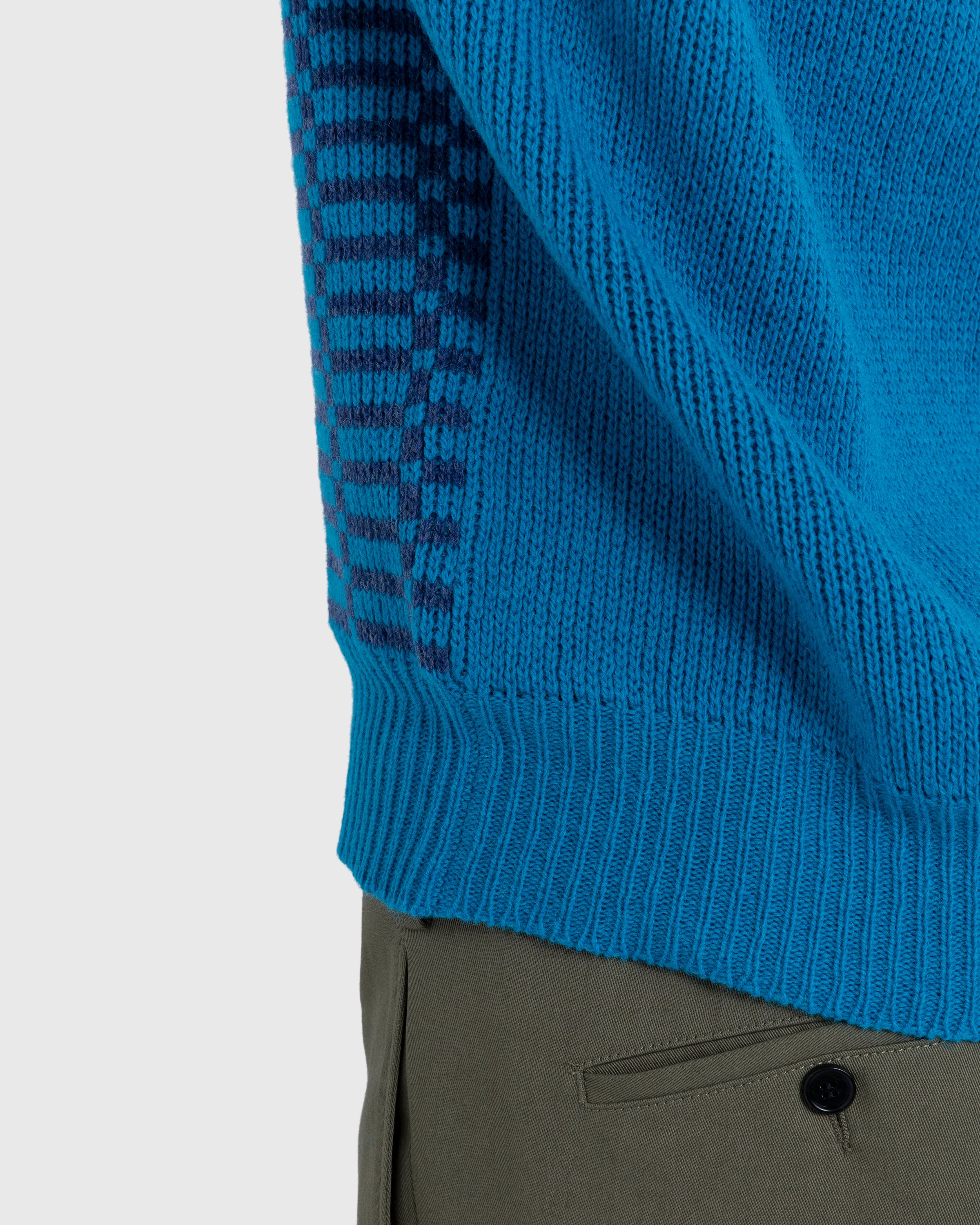Marni - Shetland Wool V-Neck Sweater Vest Blue - Clothing - Blue - Image 6