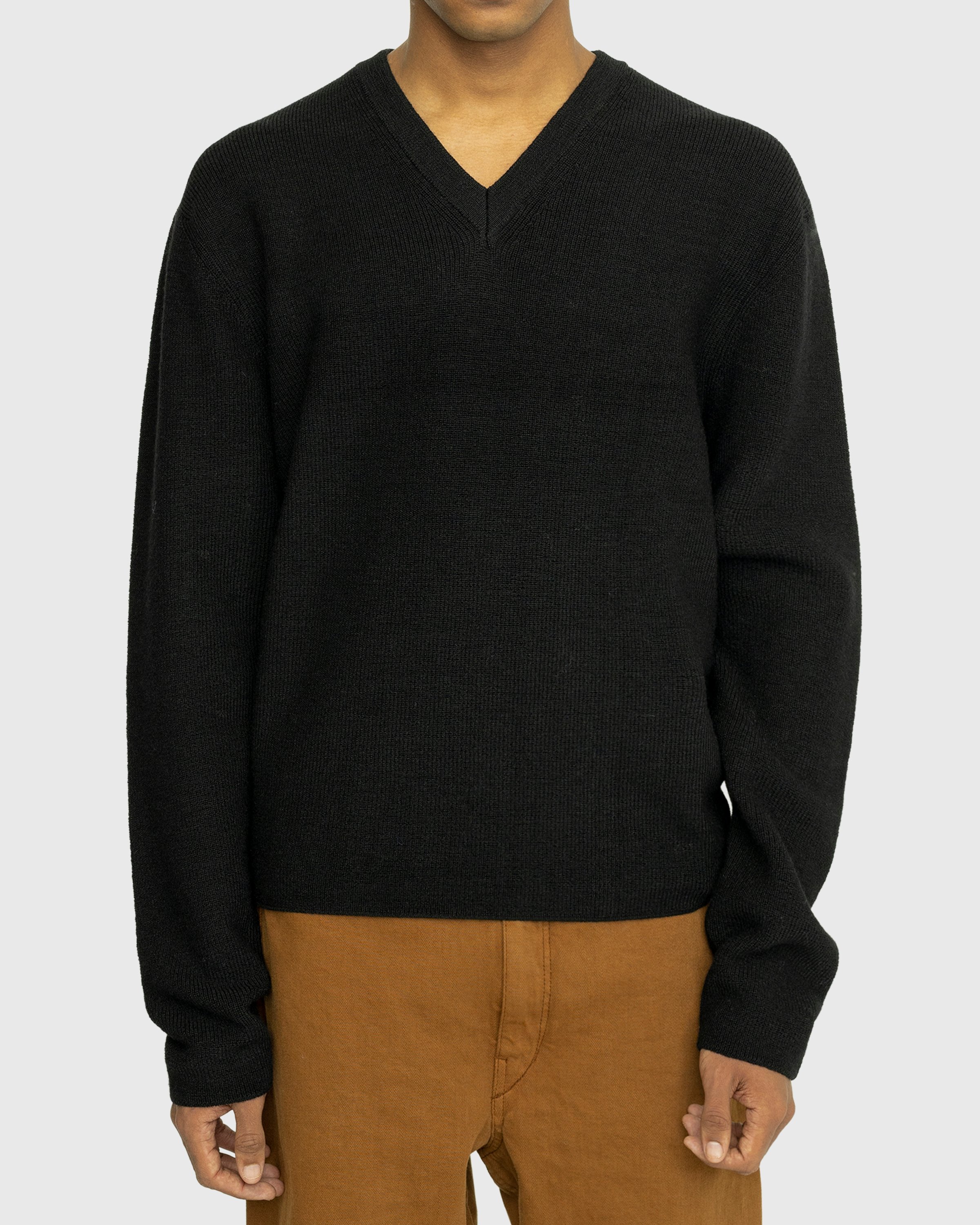 Lemaire - V Neck Sweater Black - Clothing - Multi - Image 2