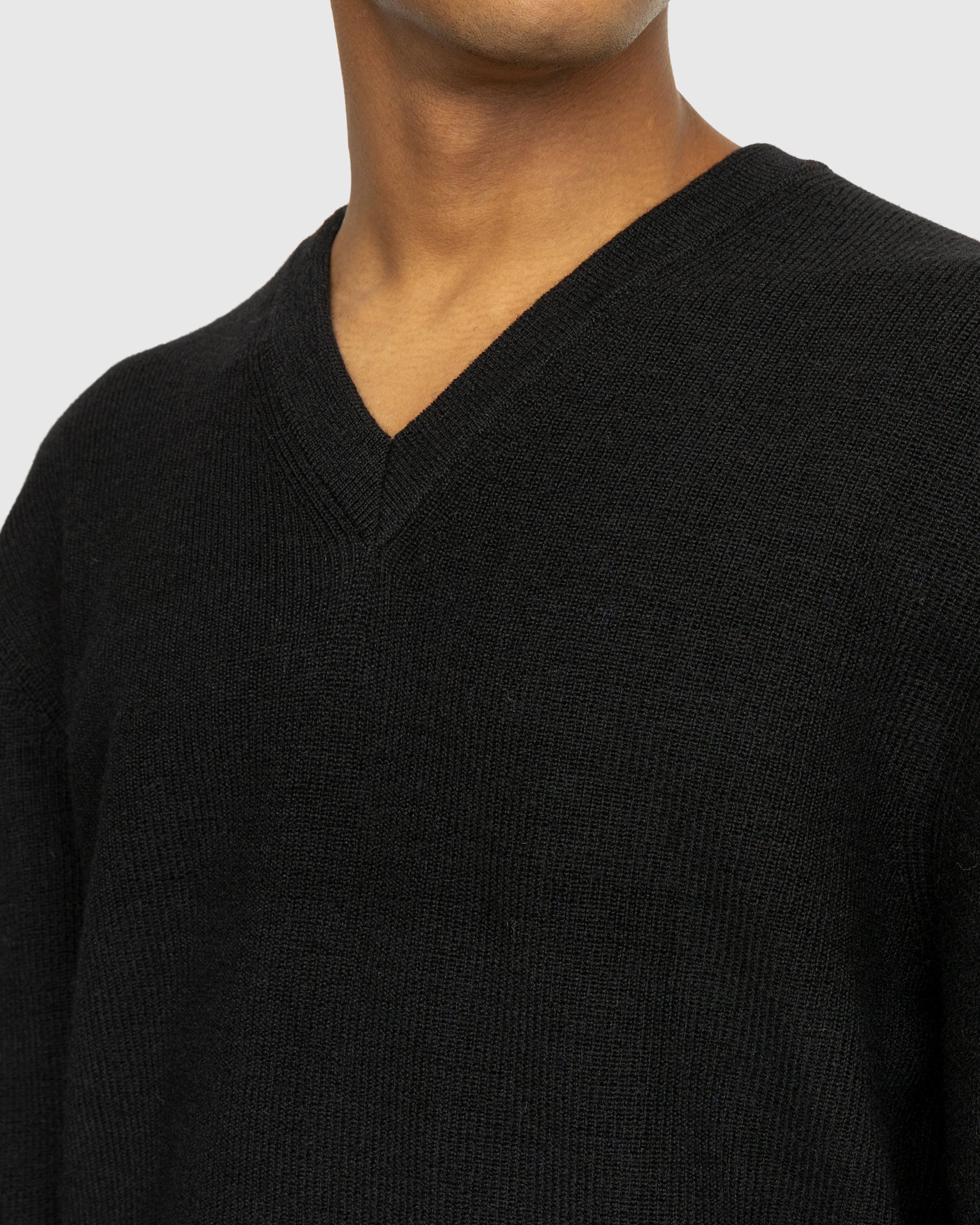 Lemaire - V Neck Sweater Black - Clothing - Multi - Image 6