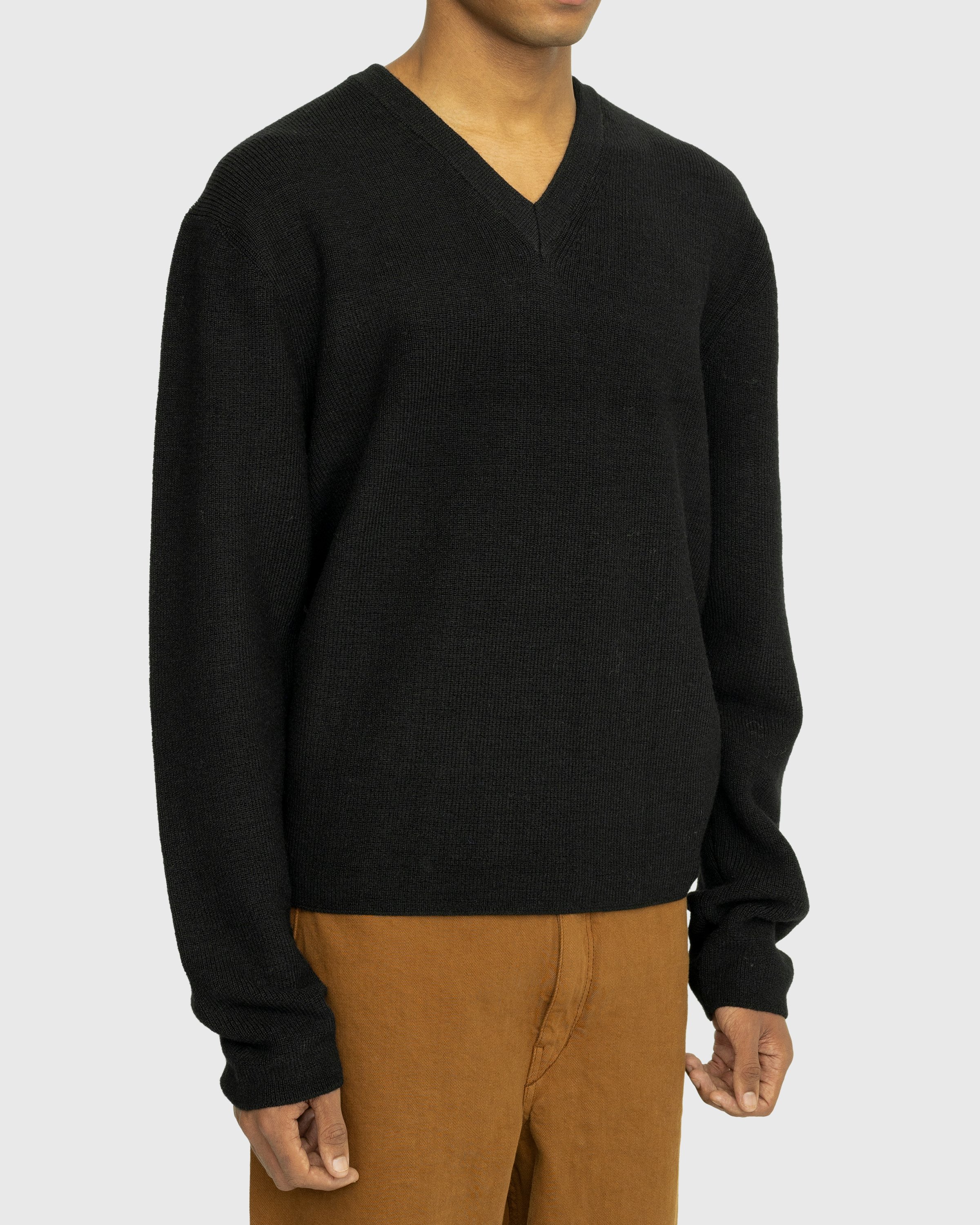 Lemaire - V Neck Sweater Black - Clothing - Multi - Image 4