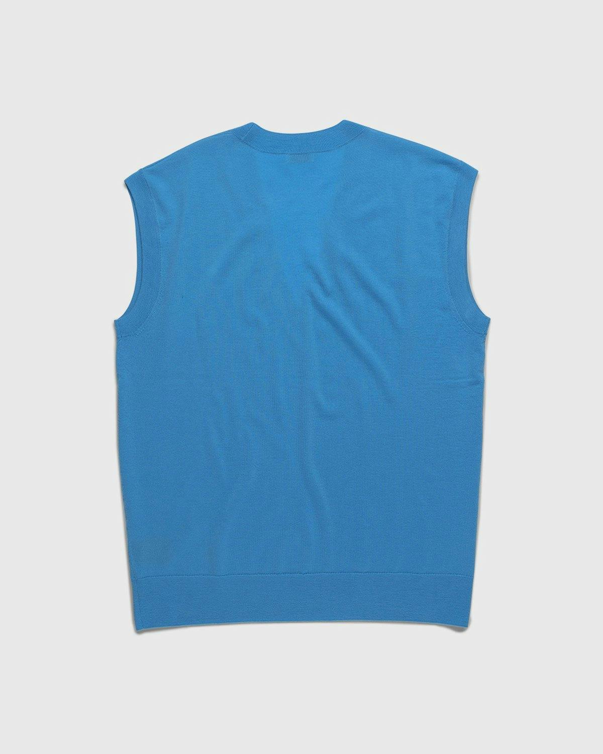 Dries van Noten - Merino Sleeveless Sweater Madonna - Clothing - Blue - Image 2