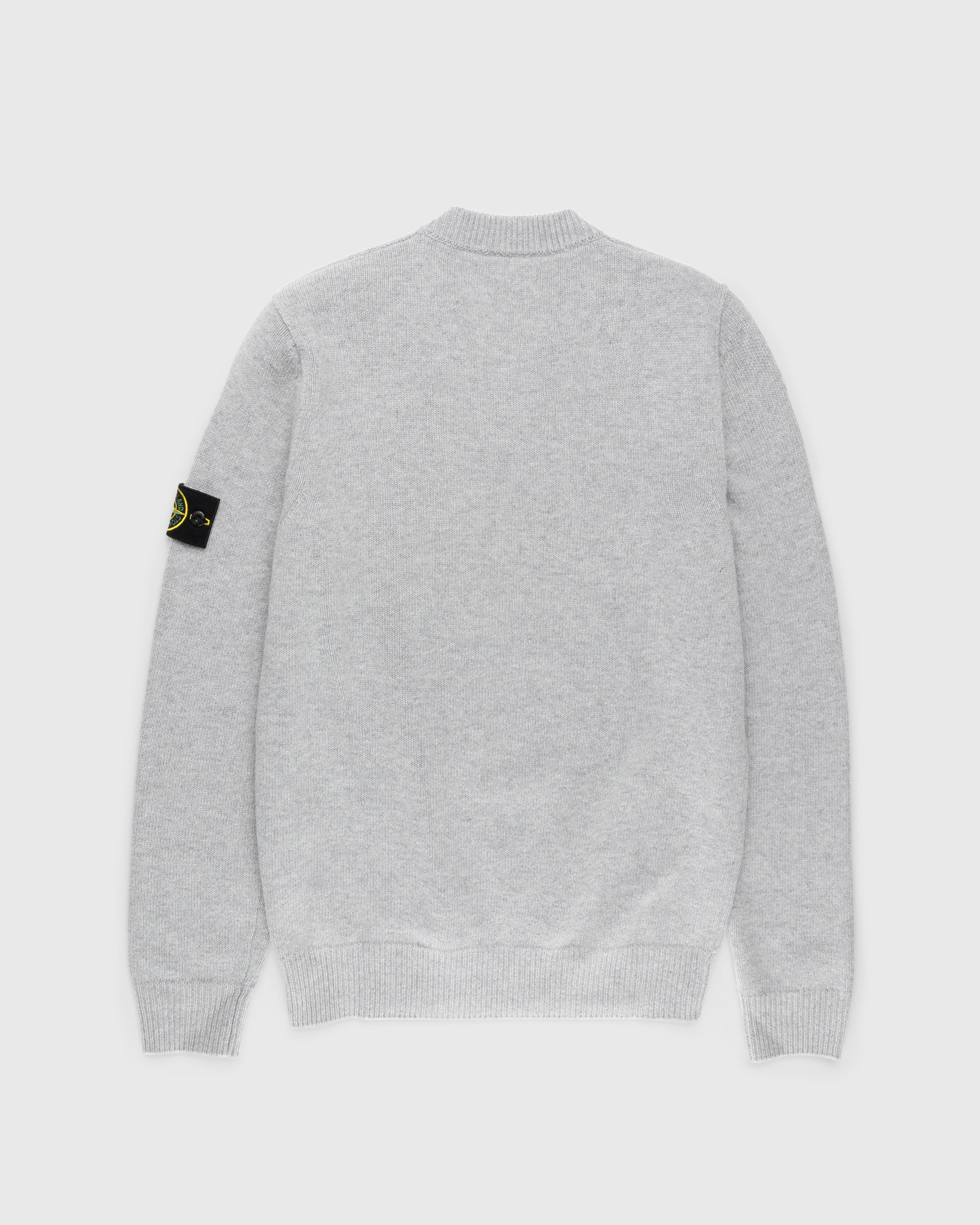 Stone Island - Wool V-Neck Sweater Pearl Grey - Clothing - Grey - Image 2