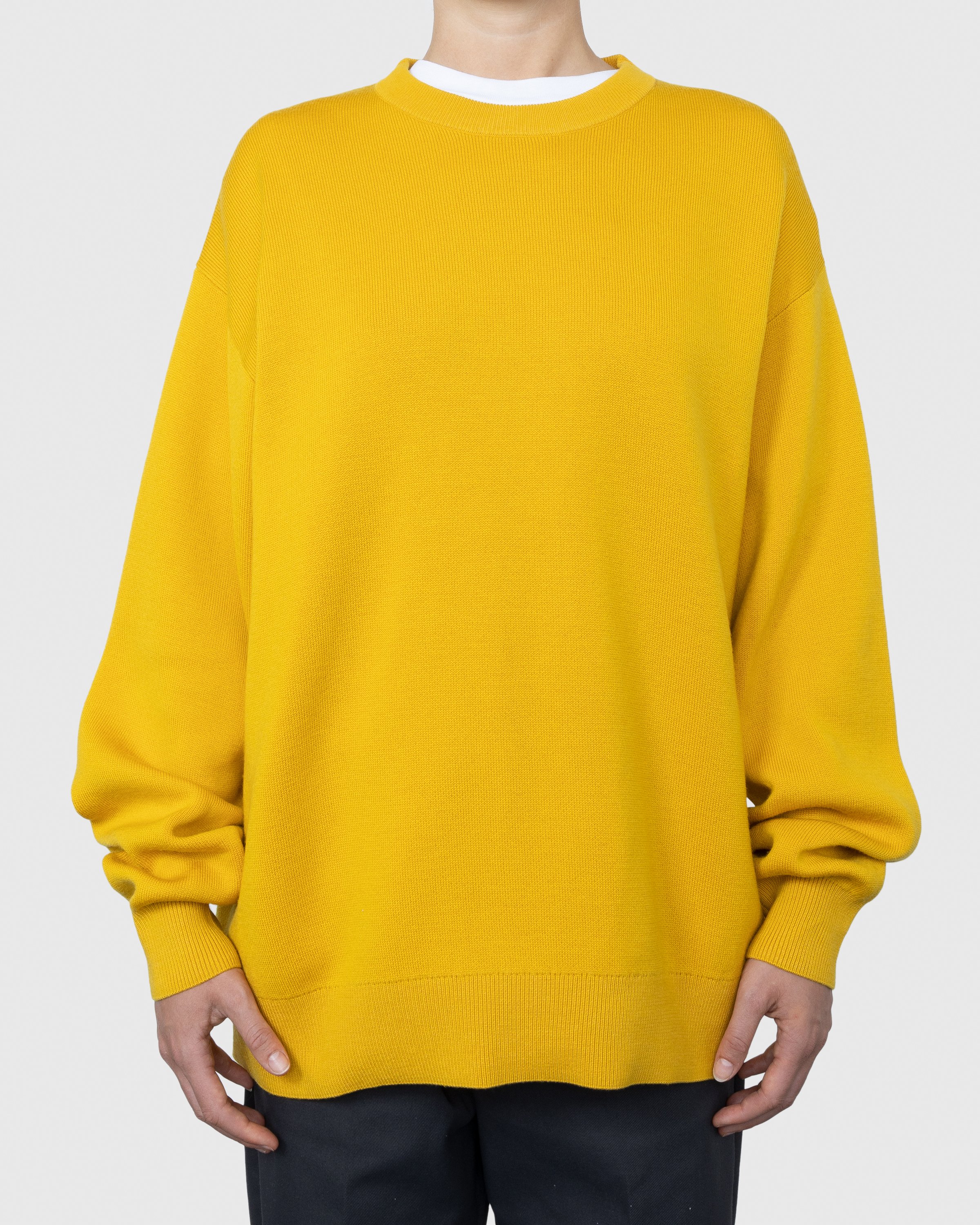 Acne Studios - Merino Wool Crewneck Sweater Yellow - Clothing - Yellow - Image 2