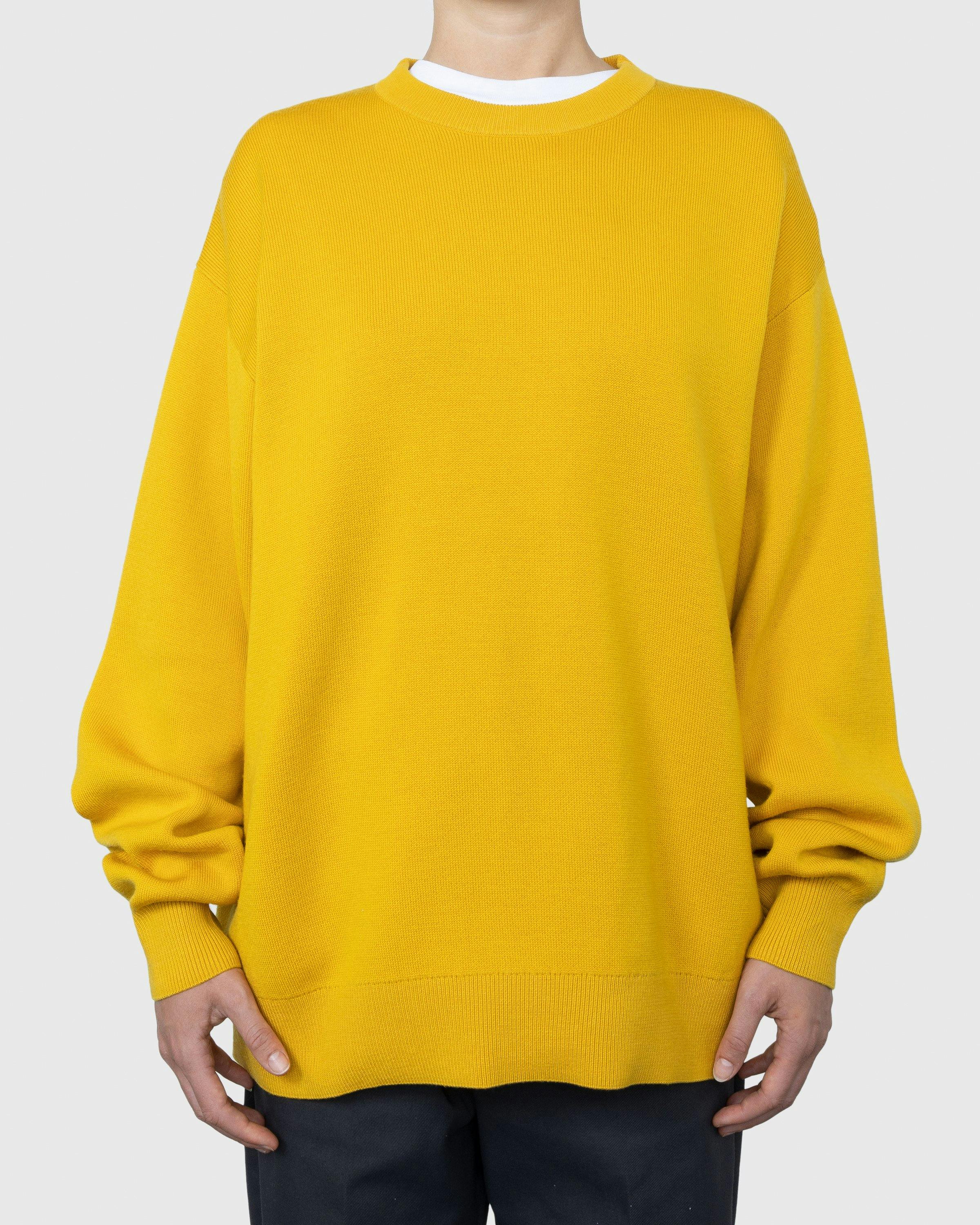 Acne Studios Merino Wool Crewneck Sweater Yellow Highsnobiety Shop