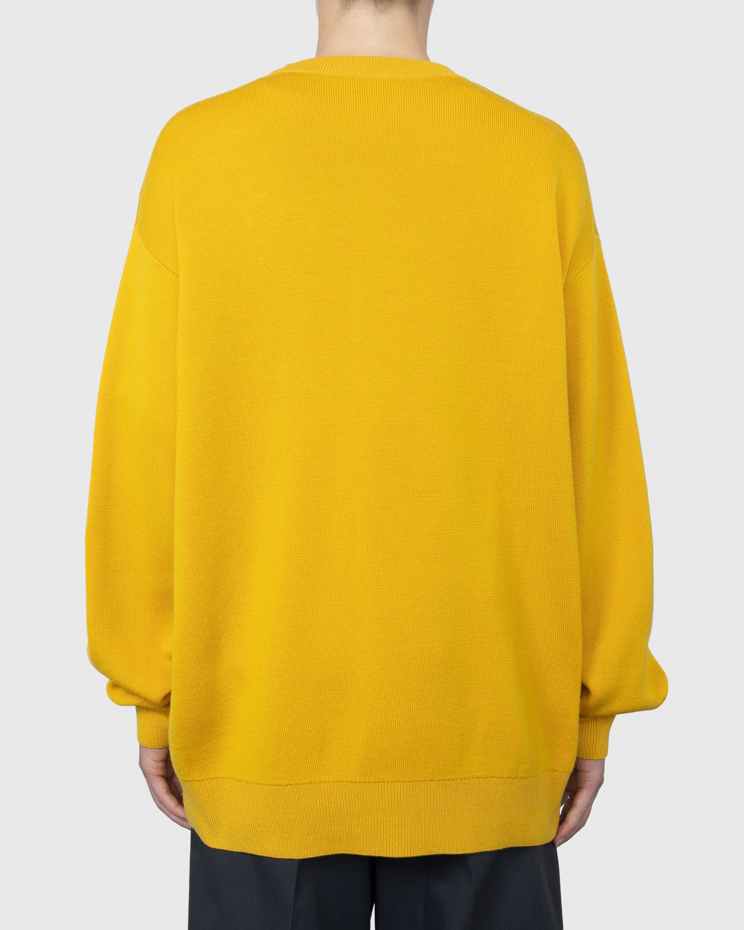 Acne Studios - Merino Wool Crewneck Sweater Yellow - Clothing - Yellow - Image 4
