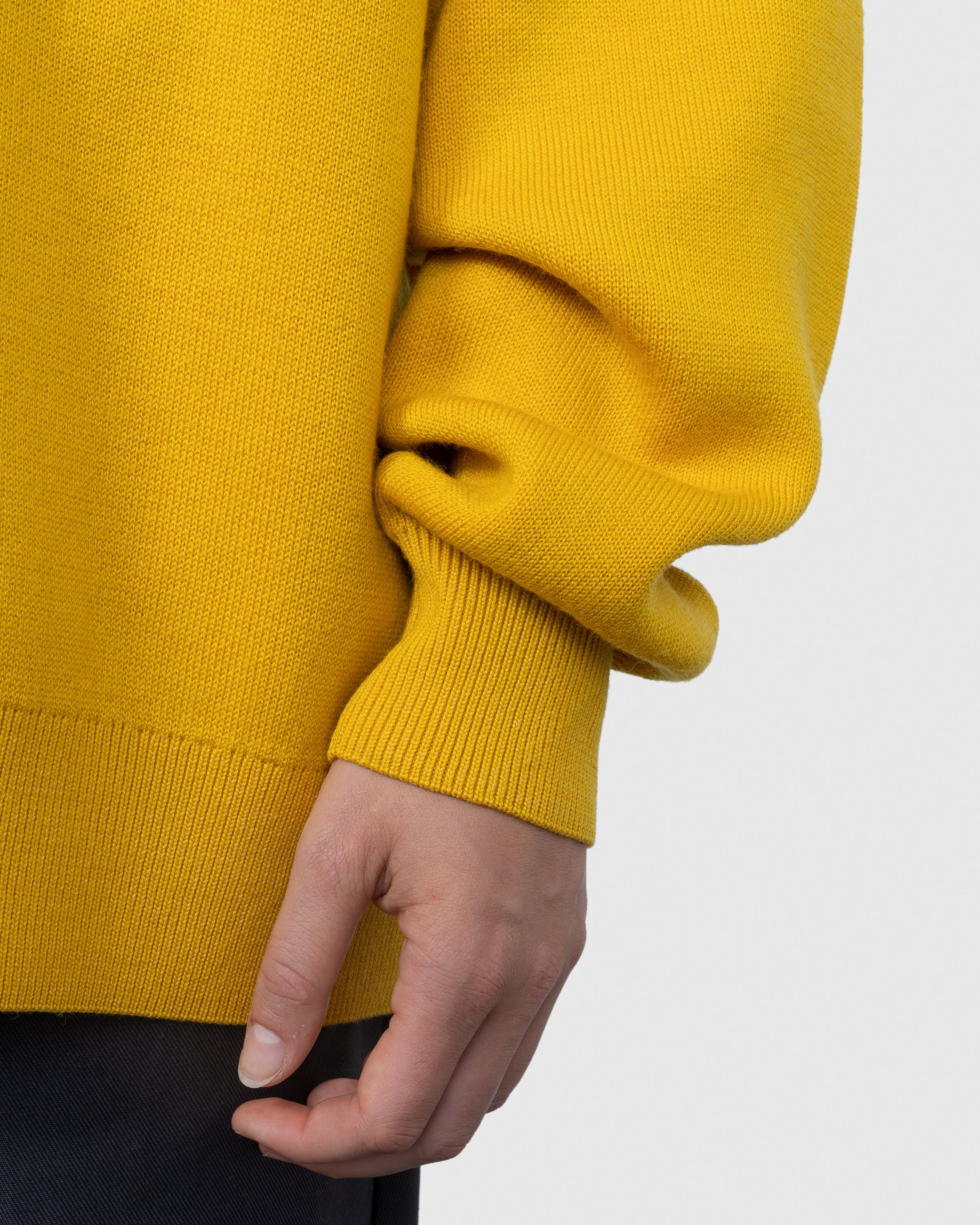 Acne Studios - Merino Wool Crewneck Sweater Yellow - Clothing - Yellow - Image 5