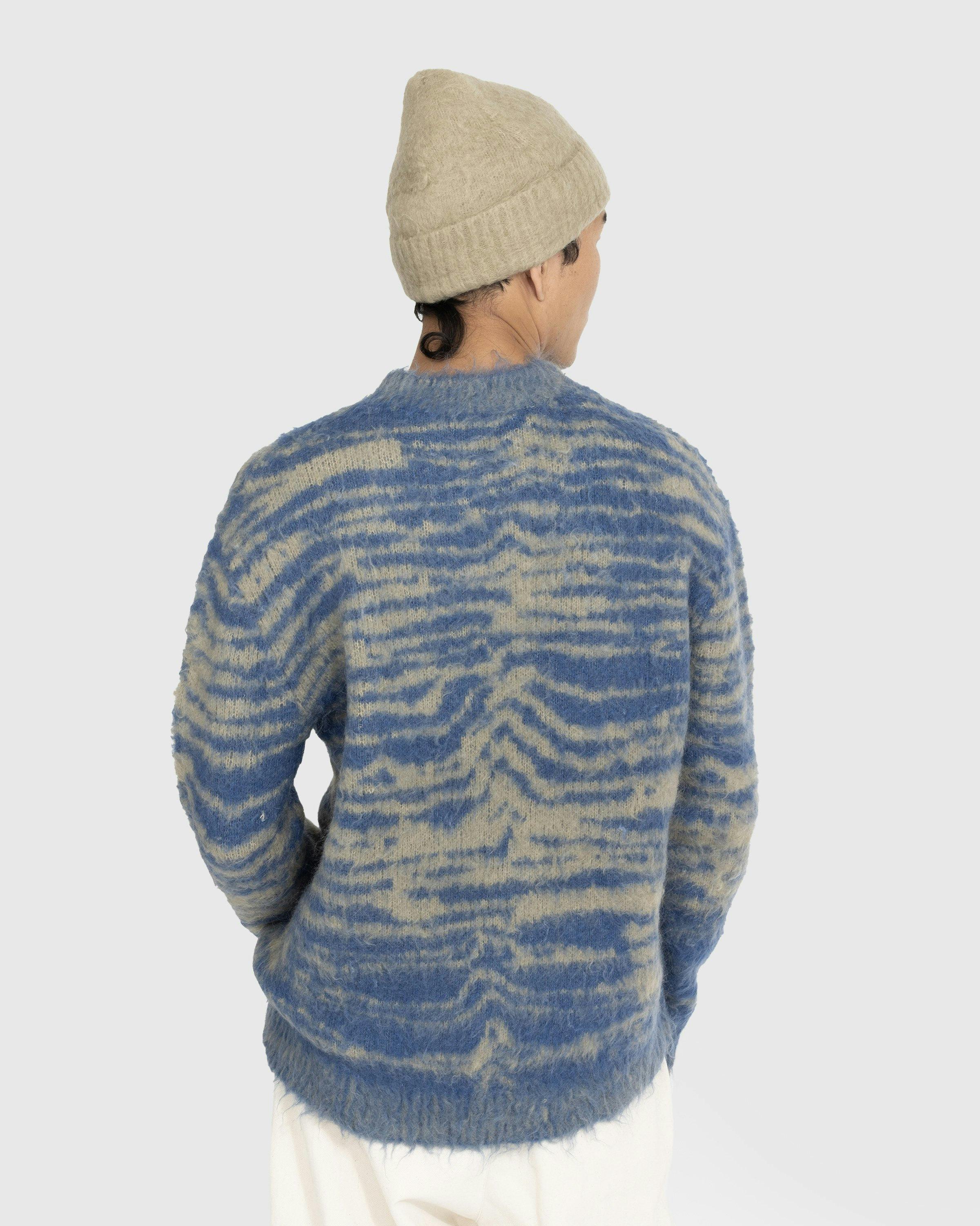 Acne Studios - Jacquard Crewneck Sweater Blue - Clothing - Blue - Image 3