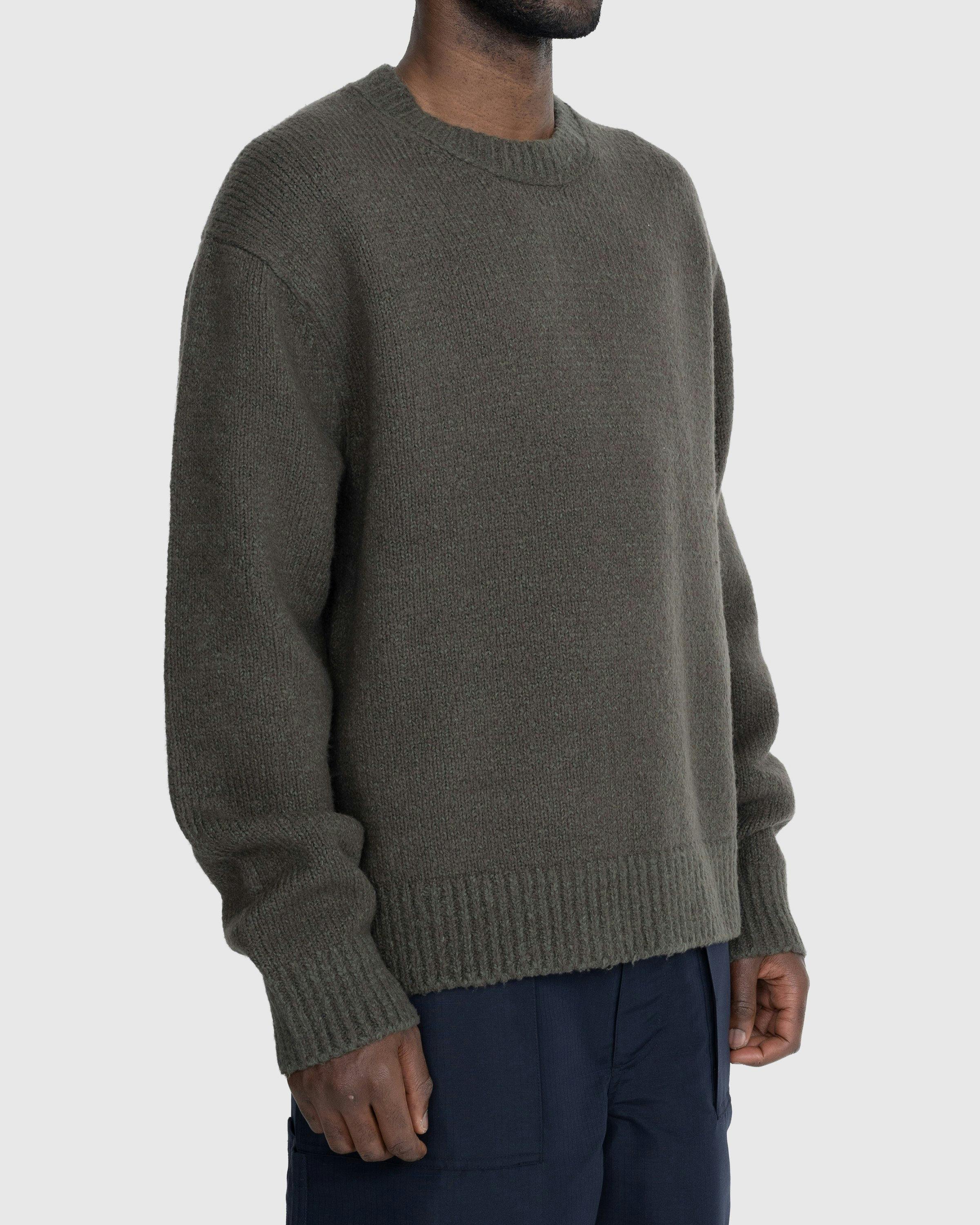 Acne Studios - Wool Blend Crewneck Sweater Green - Clothing - Green - Image 3