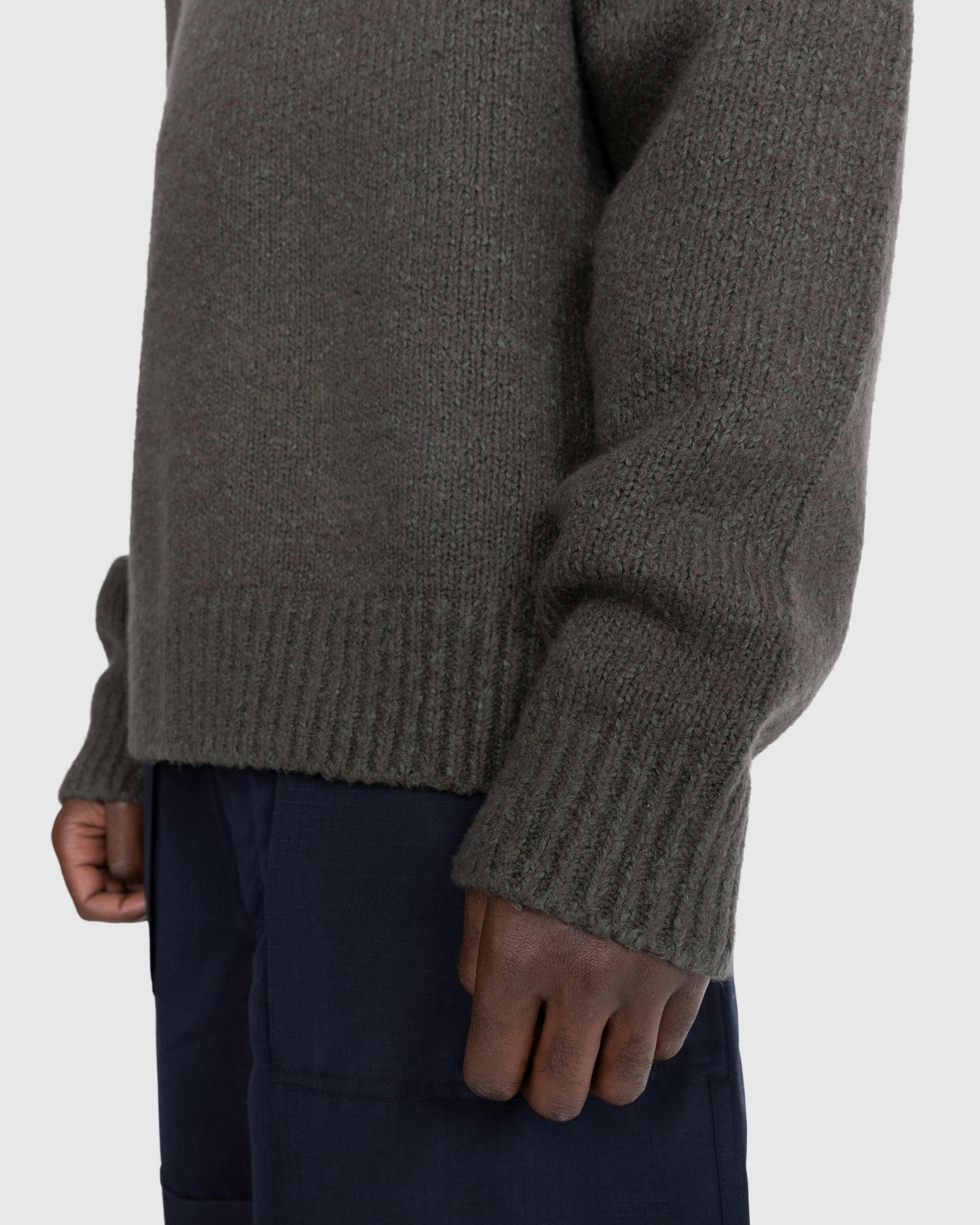 Acne Studios - Wool Blend Crewneck Sweater Green - Clothing - Green - Image 5