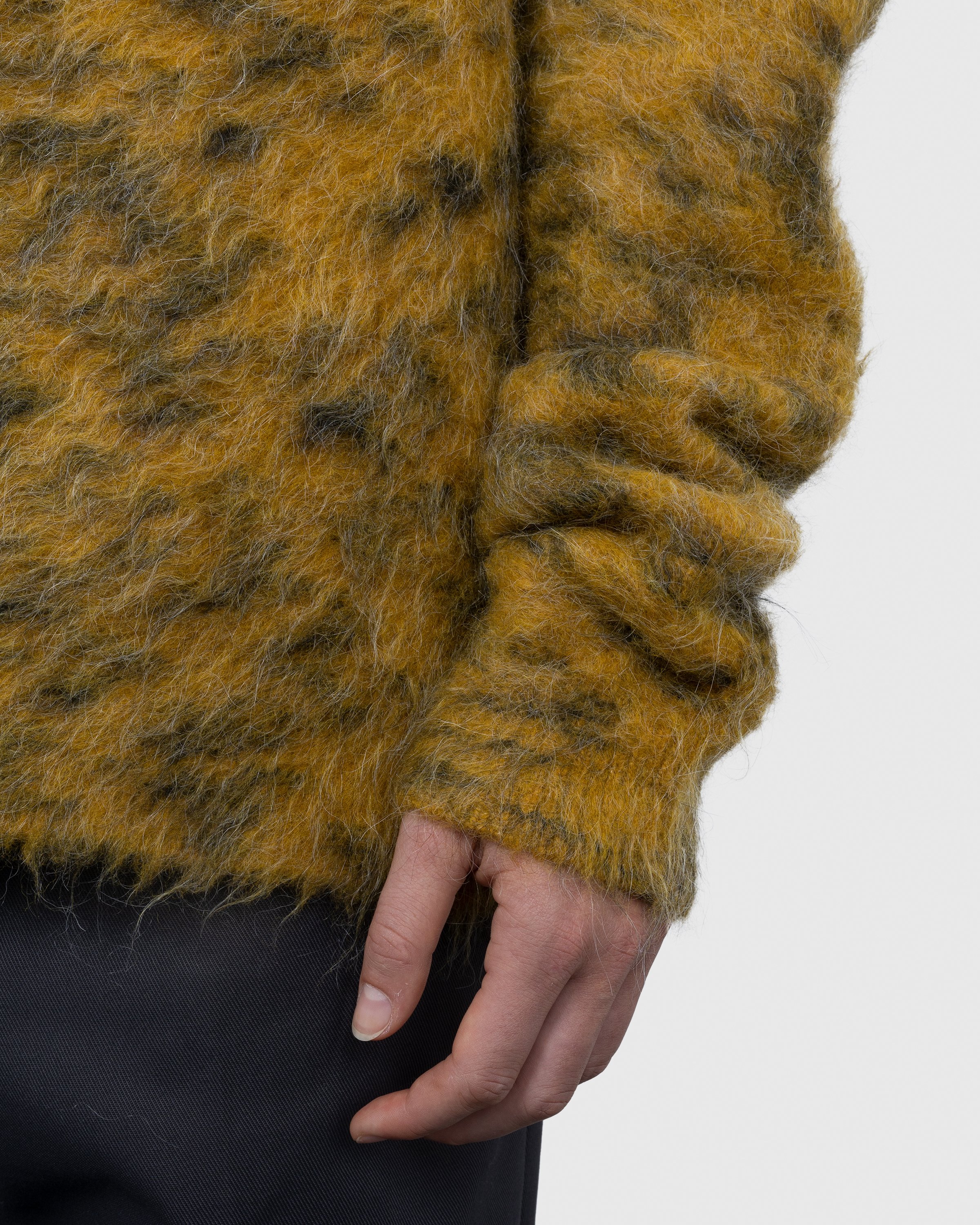 Acne Studios - Hairy Crewneck Sweater Yellow - Clothing - Yellow - Image 5