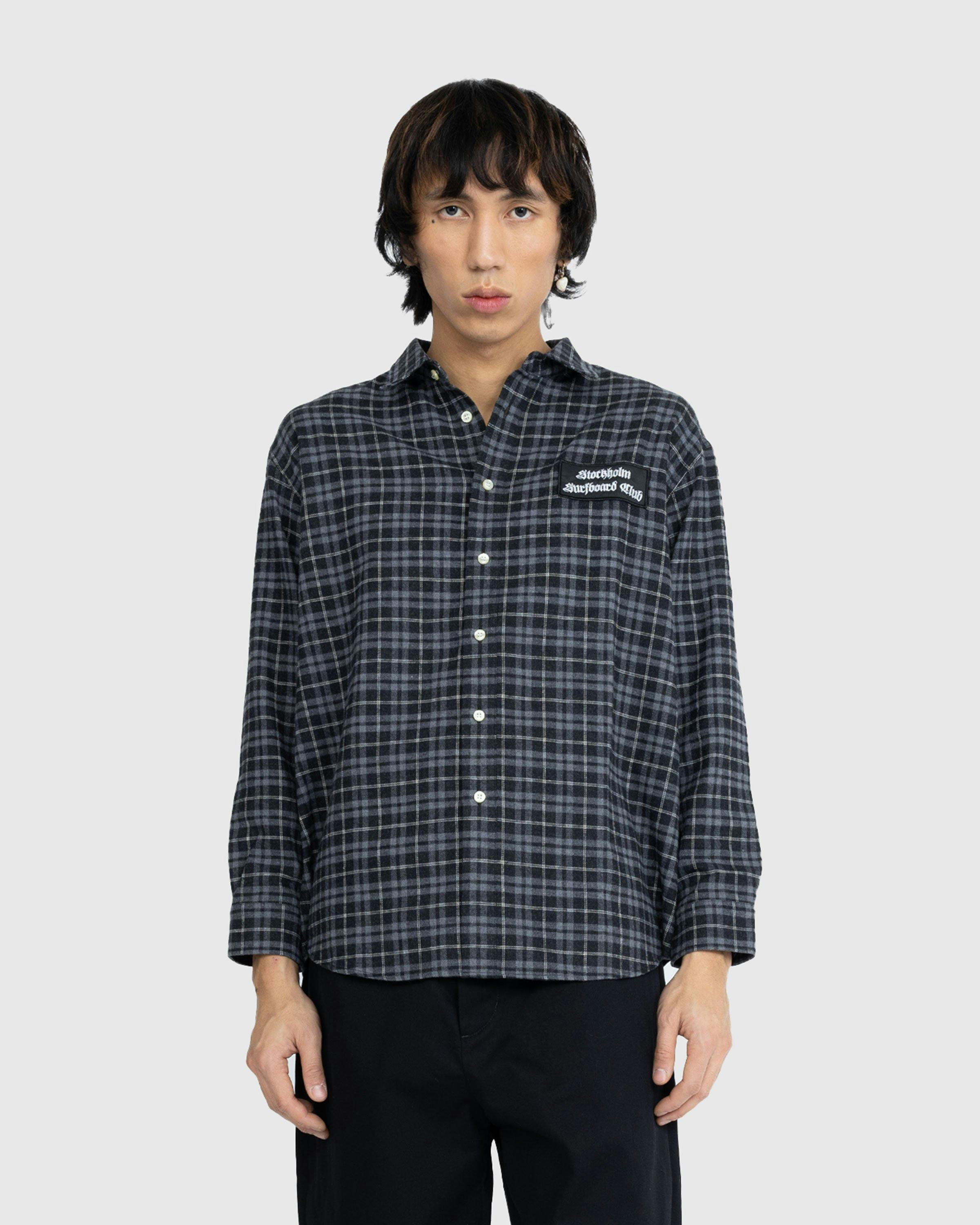 Stockholm Surfboard Club - Flynn Flannel Shirt Black - Clothing - Black - Image 2