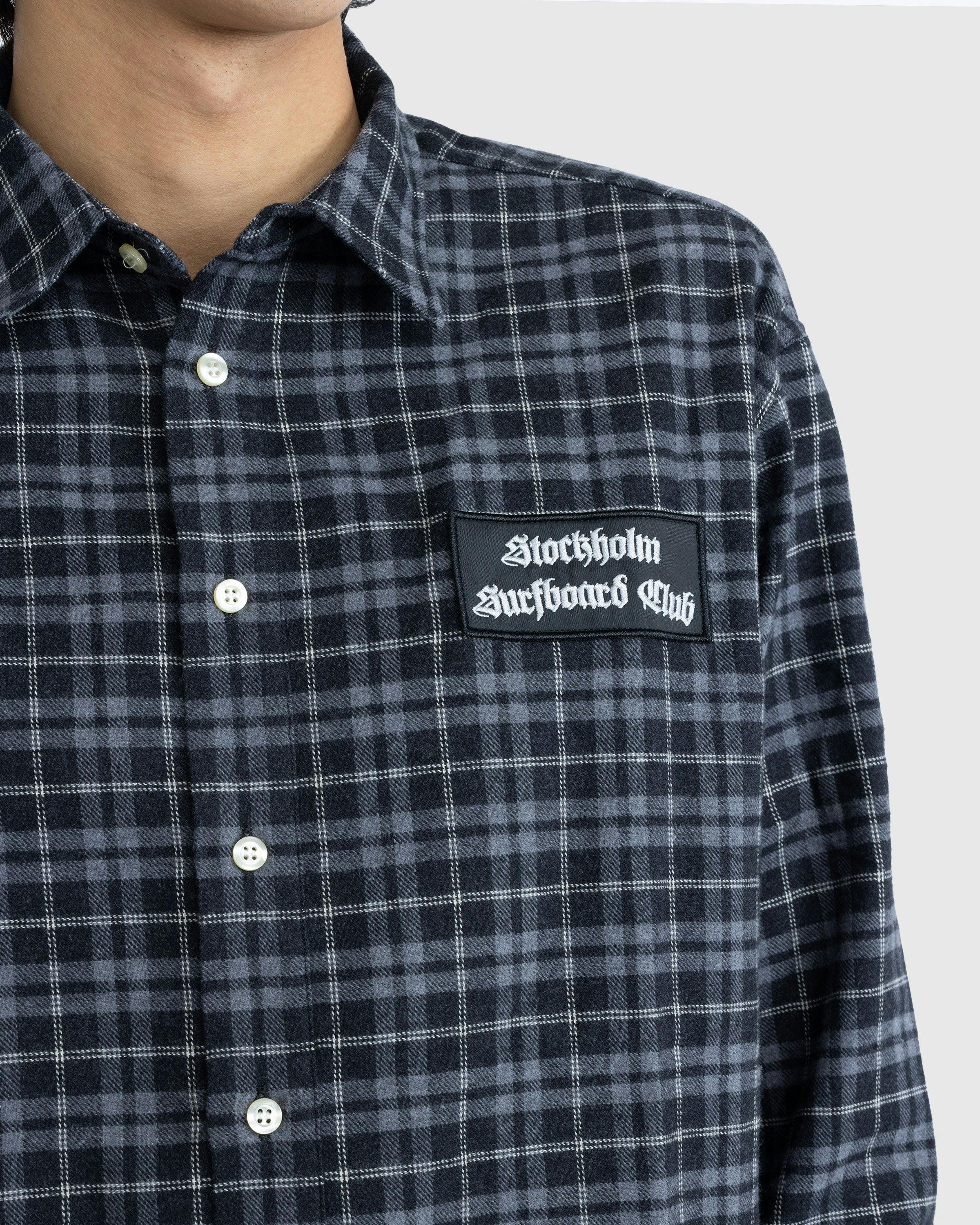 Stockholm Surfboard Club - Flynn Flannel Shirt Black - Clothing - Black - Image 5