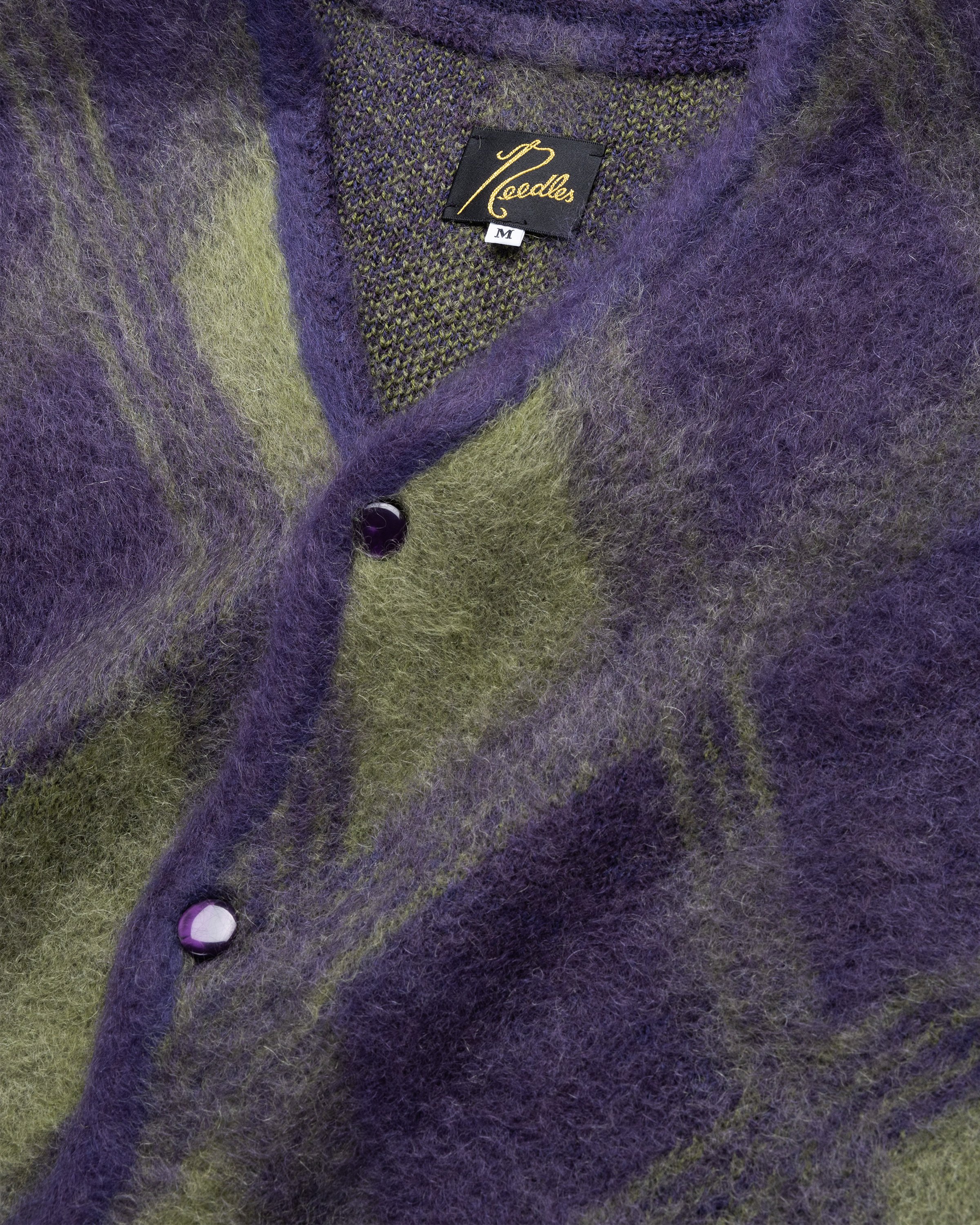 Needles - Mohair Cardigan - Argyle - Clothing - Purple - Image 7