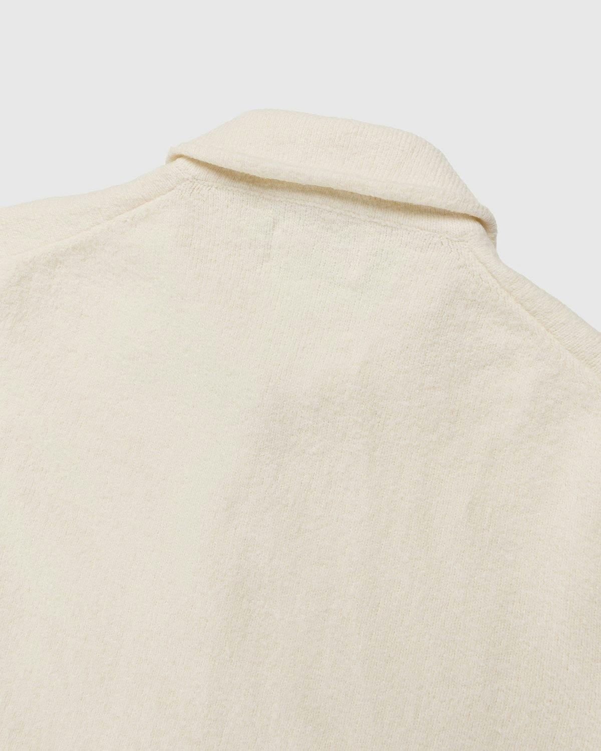 Stone Island - 549D2 Knit Polo Shirt Natural - Clothing - White - Image 3