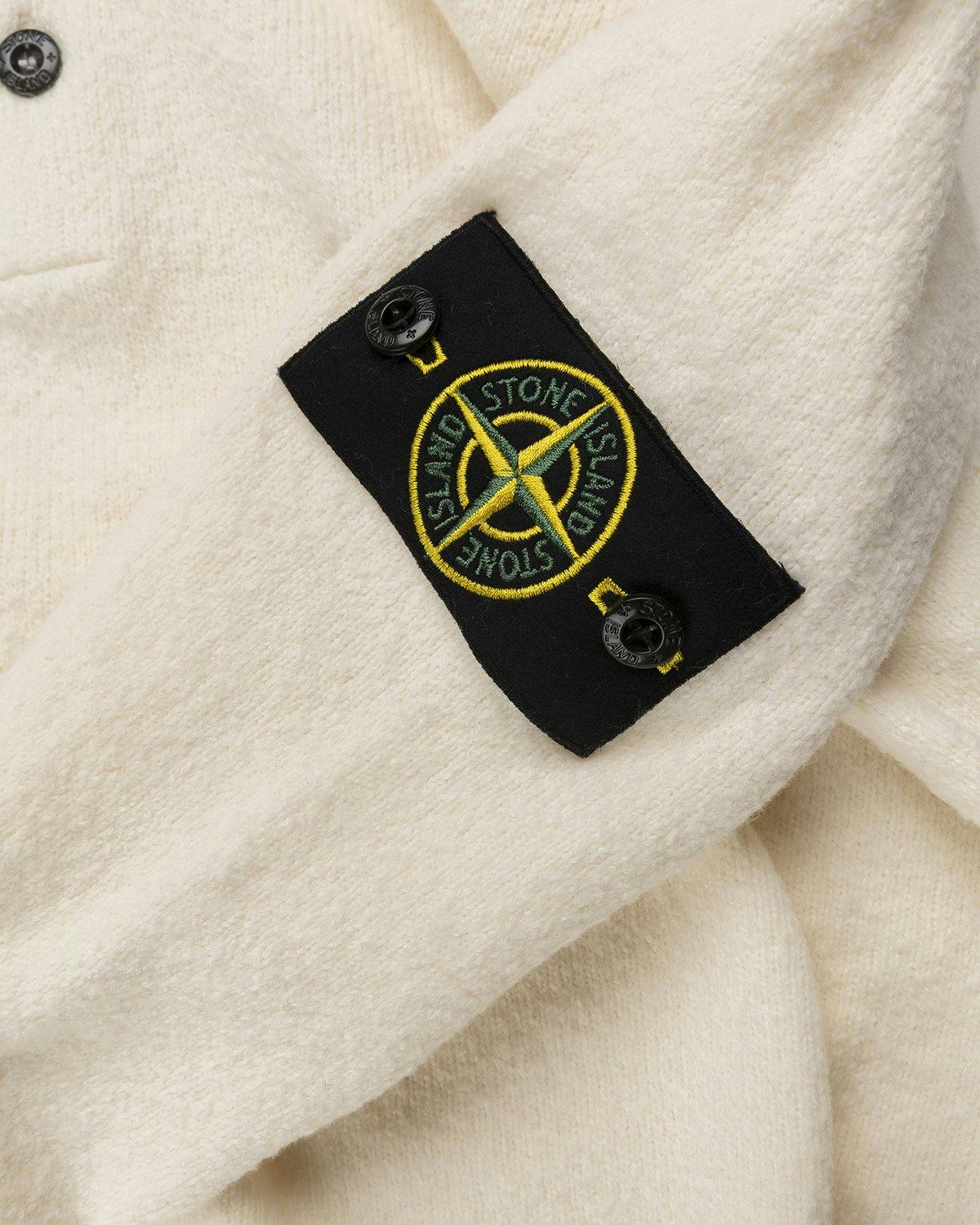 Stone Island - 549D2 Knit Polo Shirt Natural - Clothing - White - Image 5