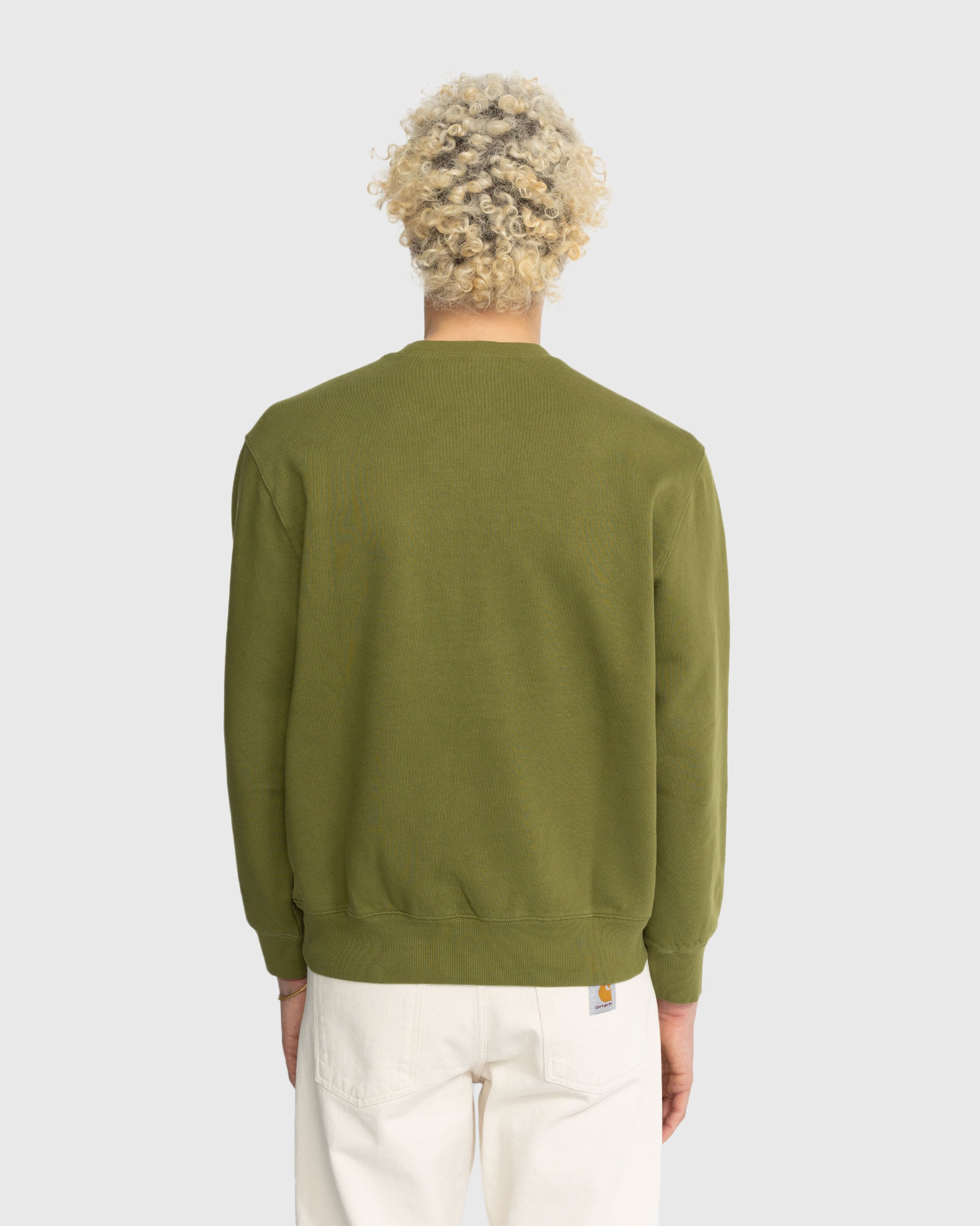 Carhartt WIP - Pocket Sweatshirt Garment Washed Kiwi Green - Clothing - Green - Image 3