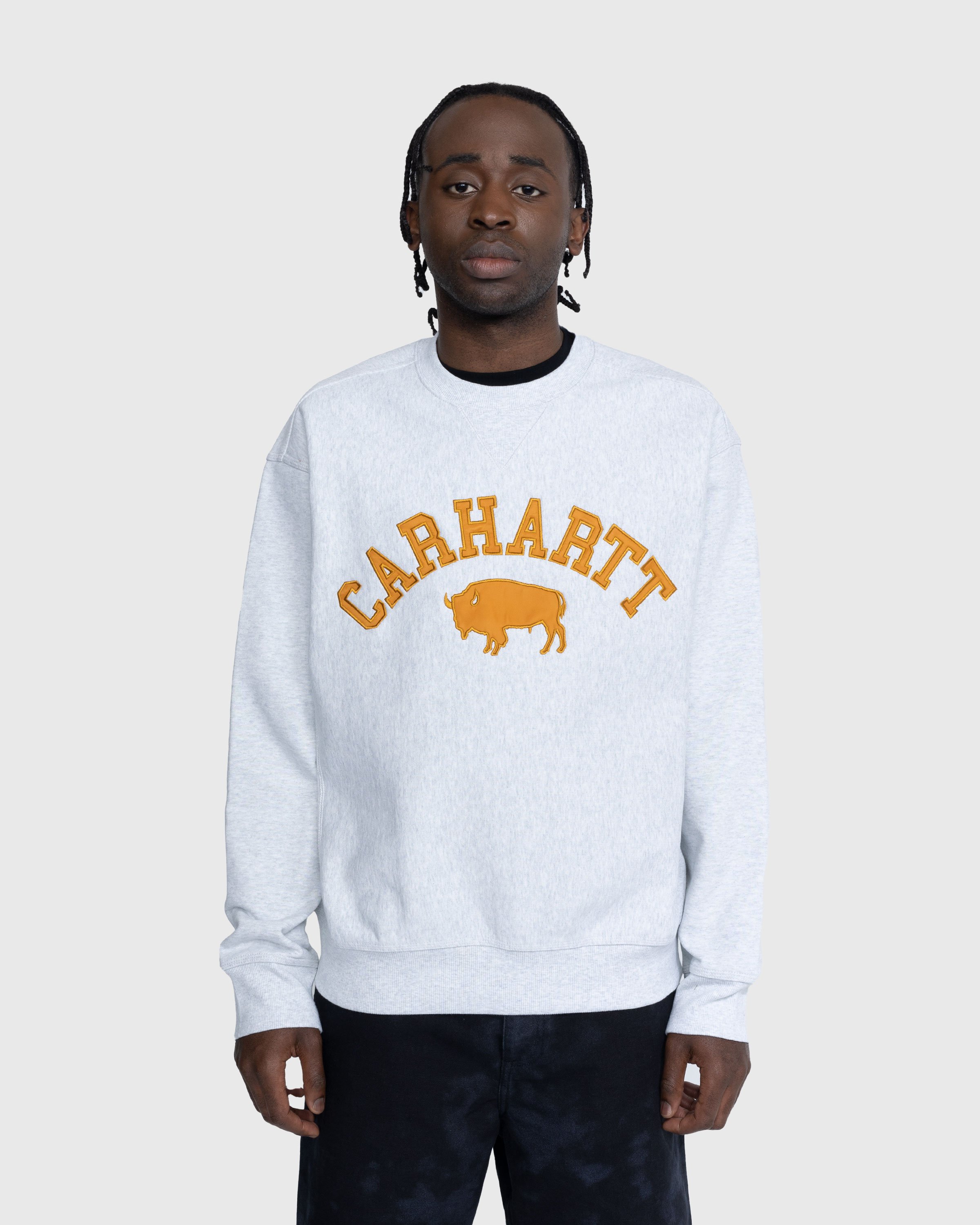 Carhartt WIP - Locker Sweatshirt Ash Heather/Brown - Clothing - Black - Image 2