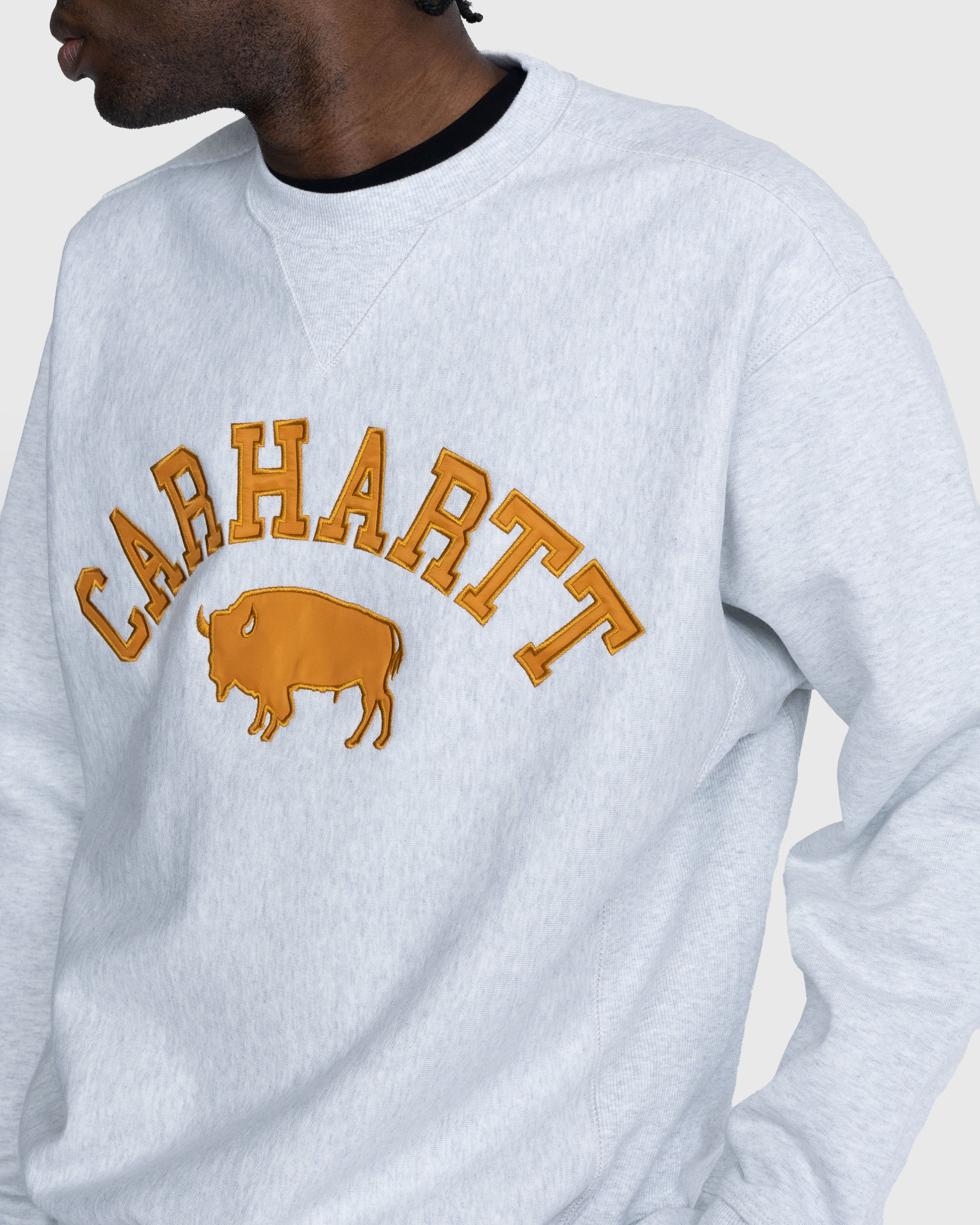 Carhartt WIP - Locker Sweatshirt Ash Heather/Brown - Clothing - Black - Image 6