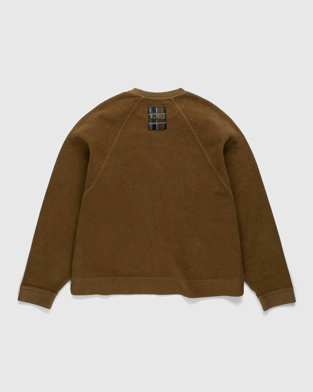 Acne Studios - Crew Neck Sweatshirt Almond Brown - Clothing - Brown - Image 2