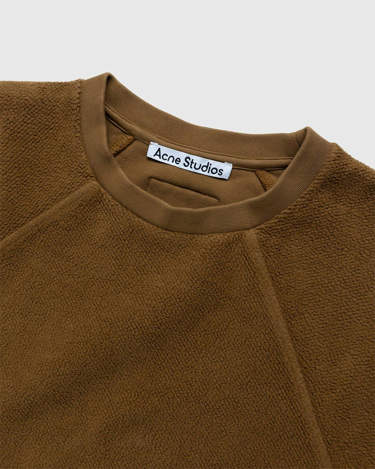 Acne Studios - Crew Neck Sweatshirt Almond Brown - Clothing - Brown - Image 4