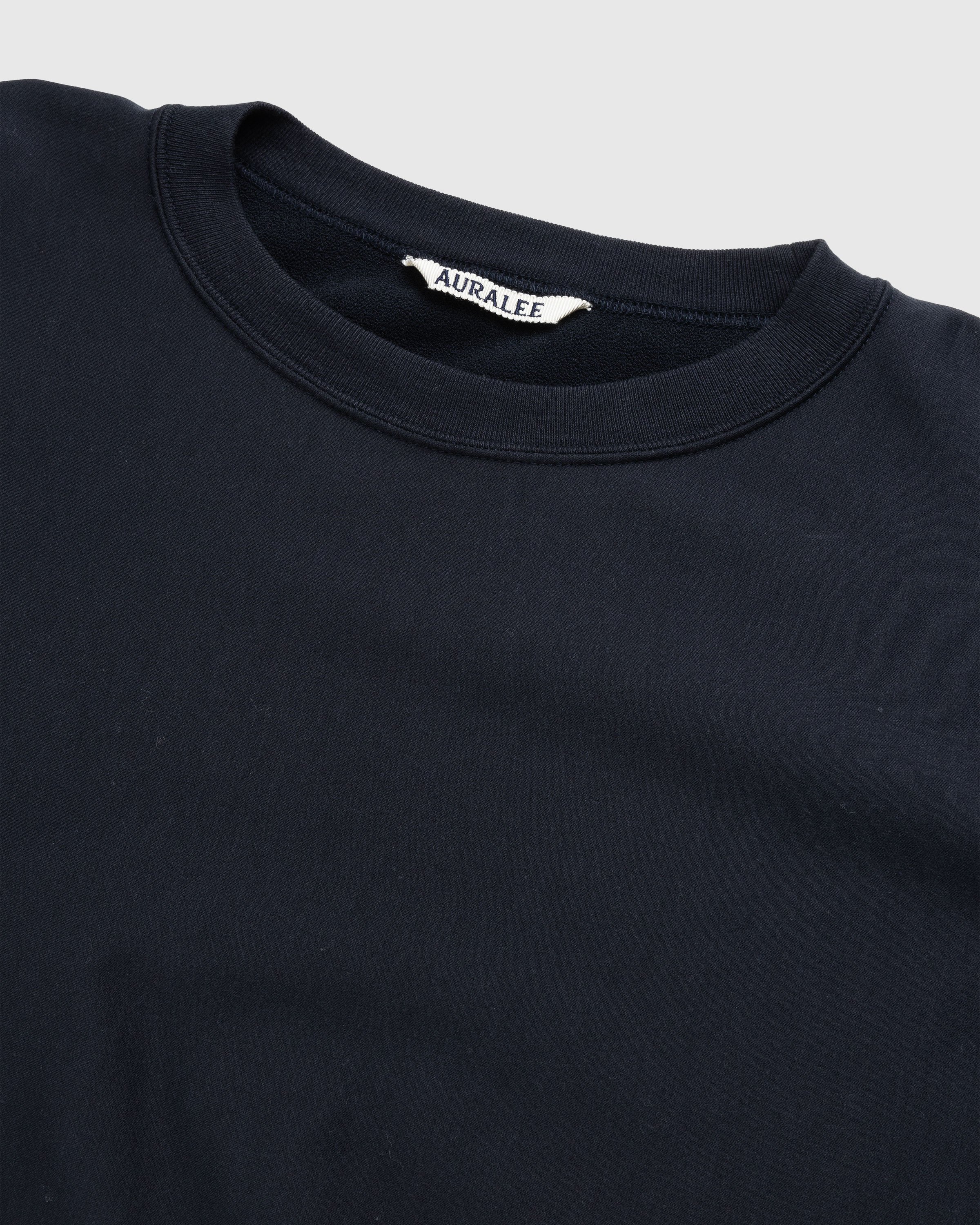 Auralee - Elastic High Gauge Sweat Pullover Ink Black - Clothing - Black - Image 5