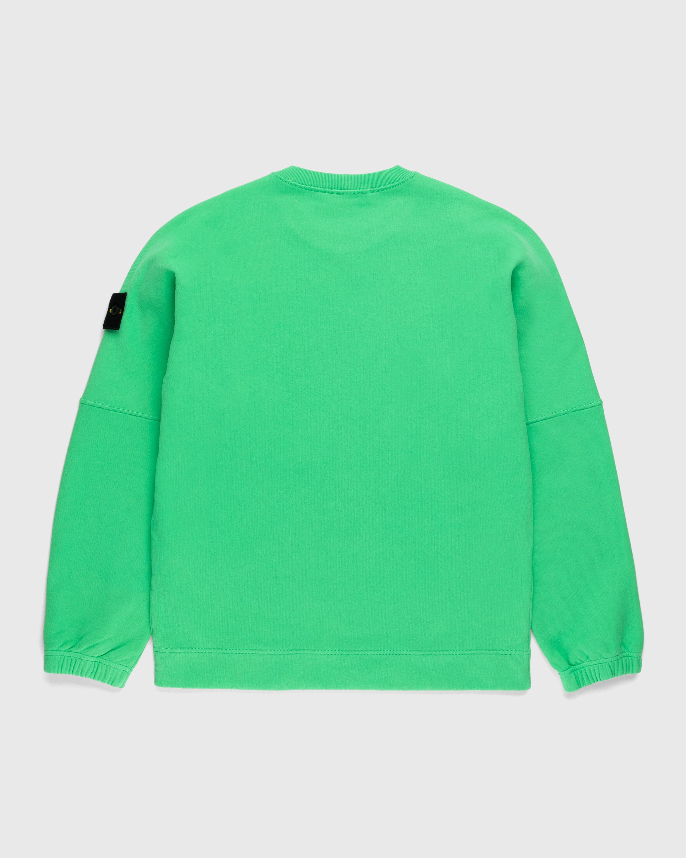 Stone Island - Garment-Dyed Fleece Crewneck Sweatshirt Light Green - Clothing - Green - Image 2