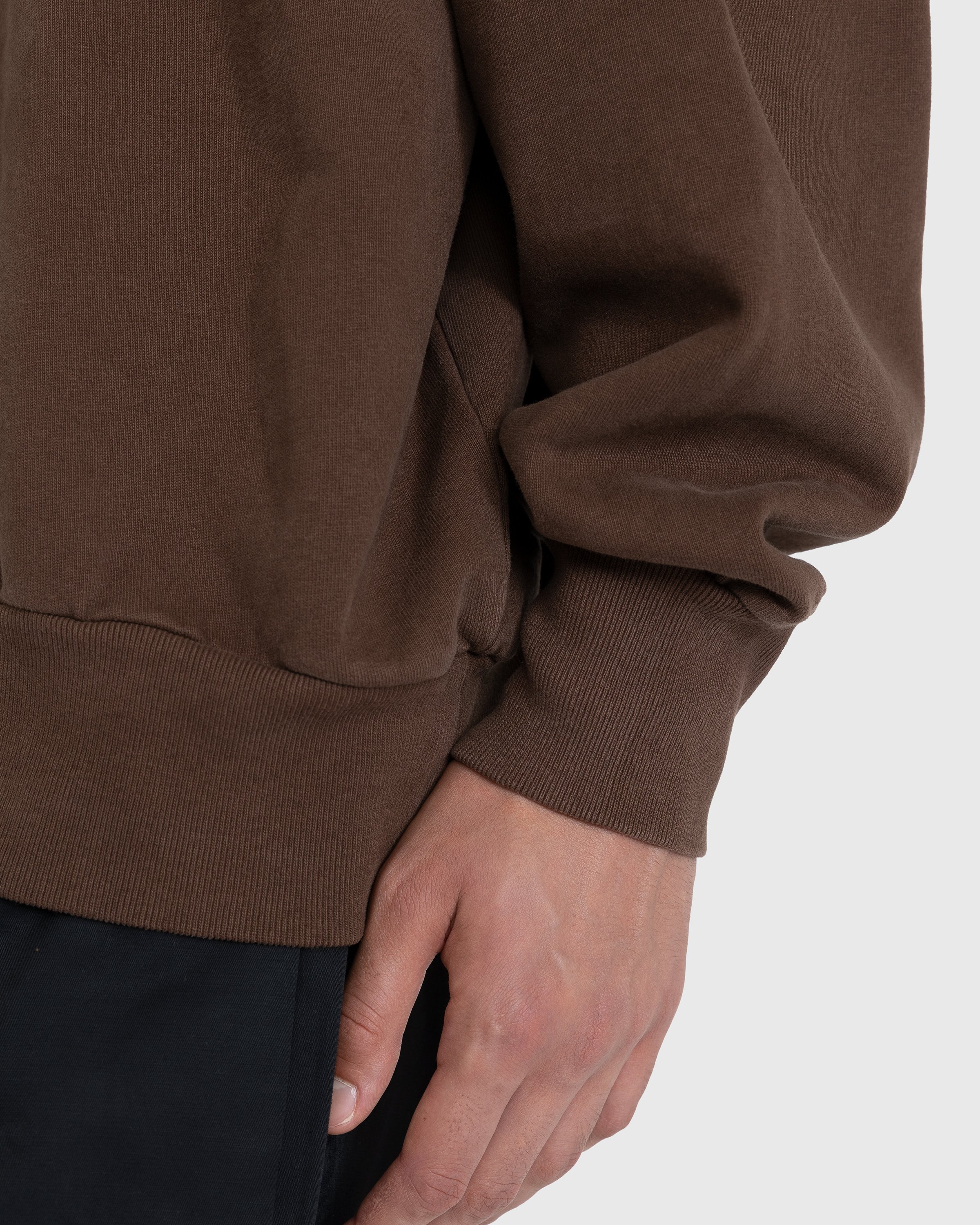 Acne Studios - Organic Cotton Crewneck Sweatshirt Coffee Brown - Clothing - Brown - Image 6