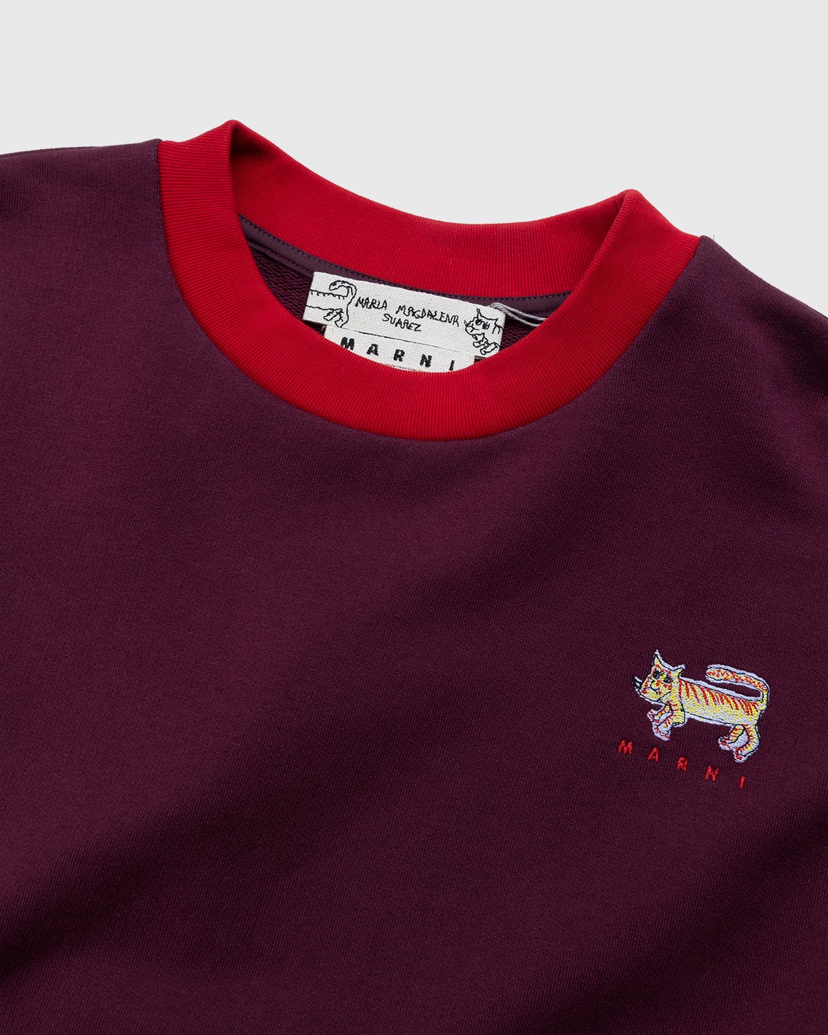 Marni - Logo-Embroidered Sweatshirt Burgundy - Clothing - Red - Image 3