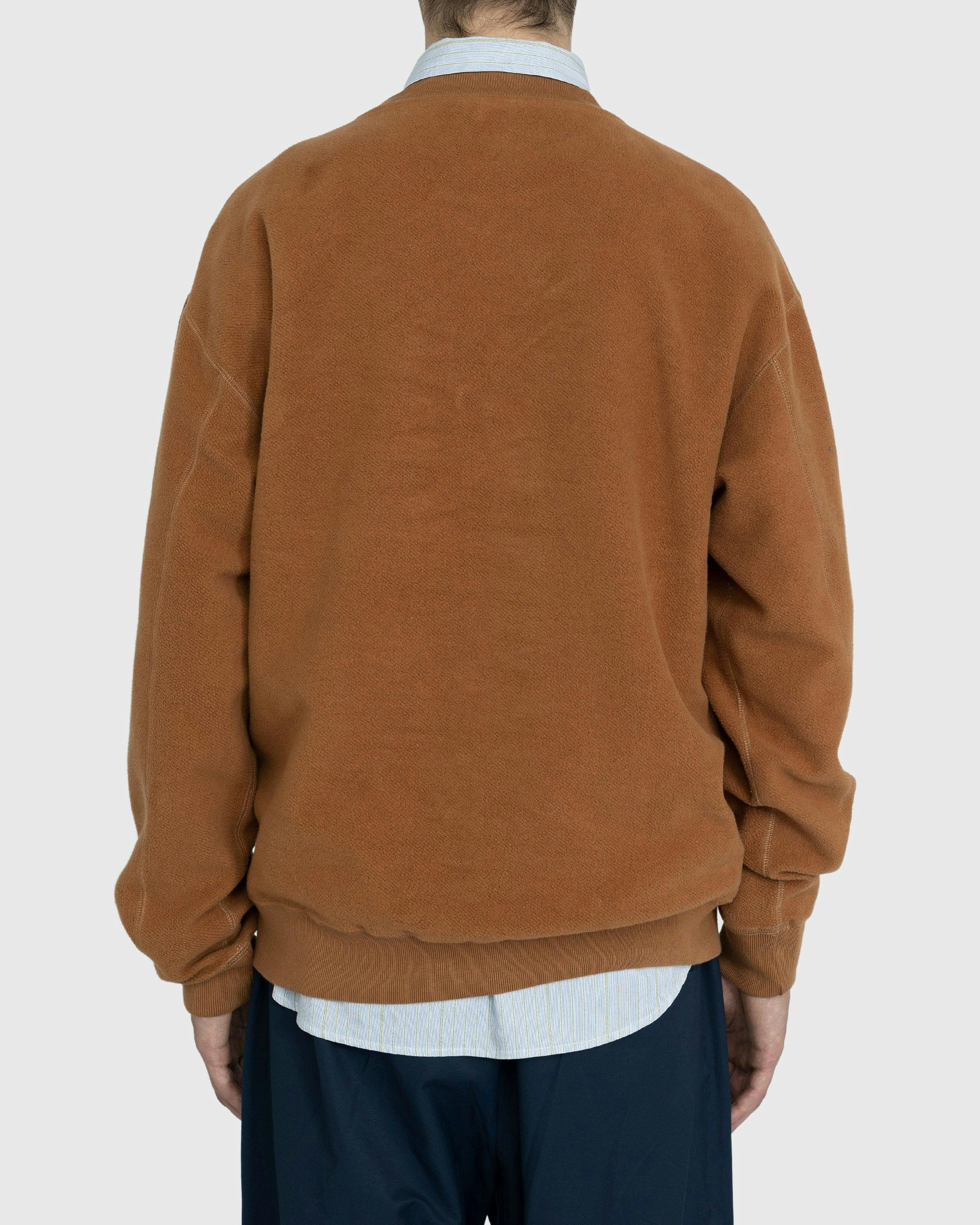 Highsnobiety - Script Logo Reverse Fleece Crew Brown - Clothing - Brown - Image 4