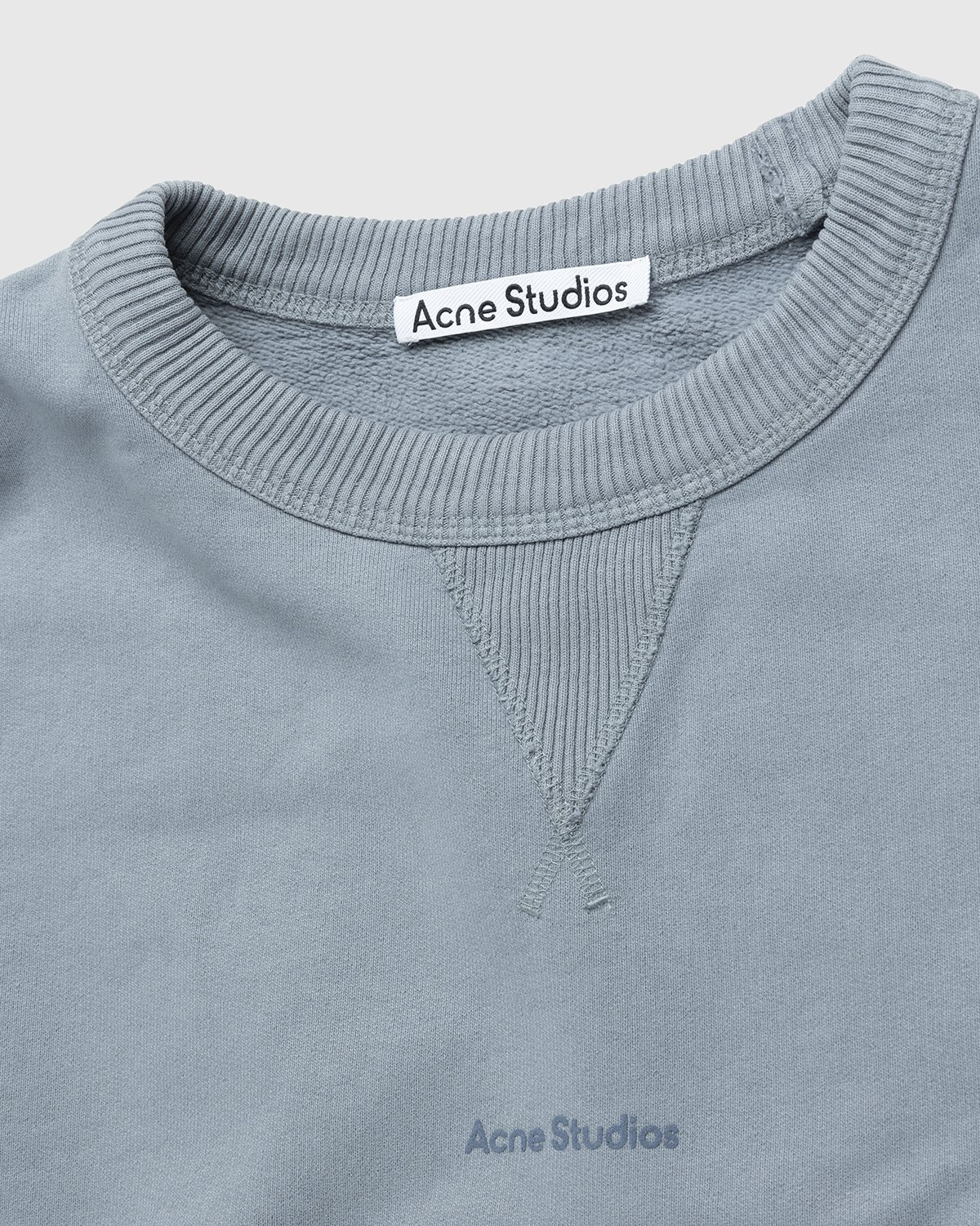 Acne Studios - Organic Cotton Crewneck Sweatshirt Steel Grey - Clothing - Grey - Image 3