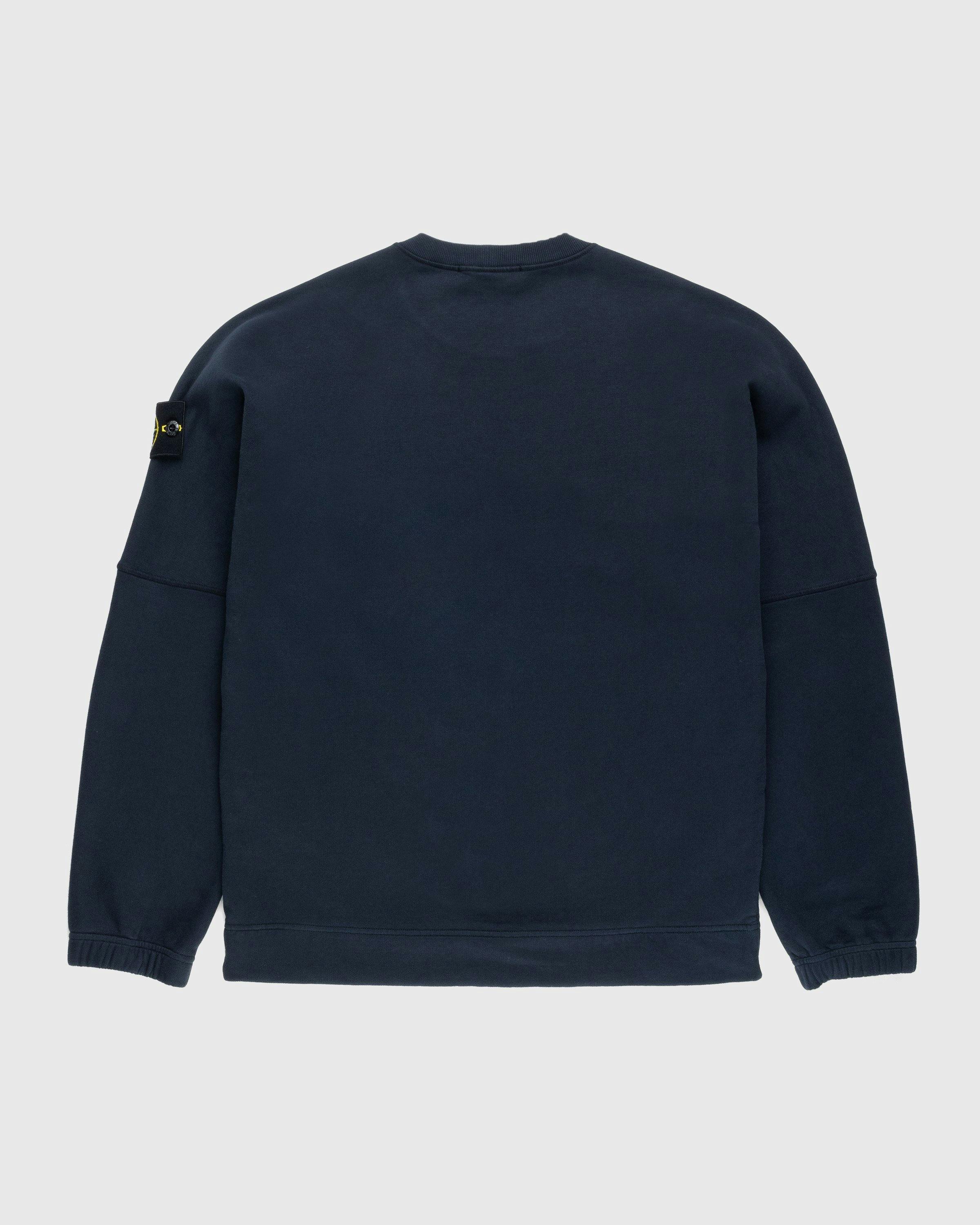 Stone Island - Garment-Dyed Fleece Crewneck Sweatshirt Navy Blue - Clothing - Blue - Image 2