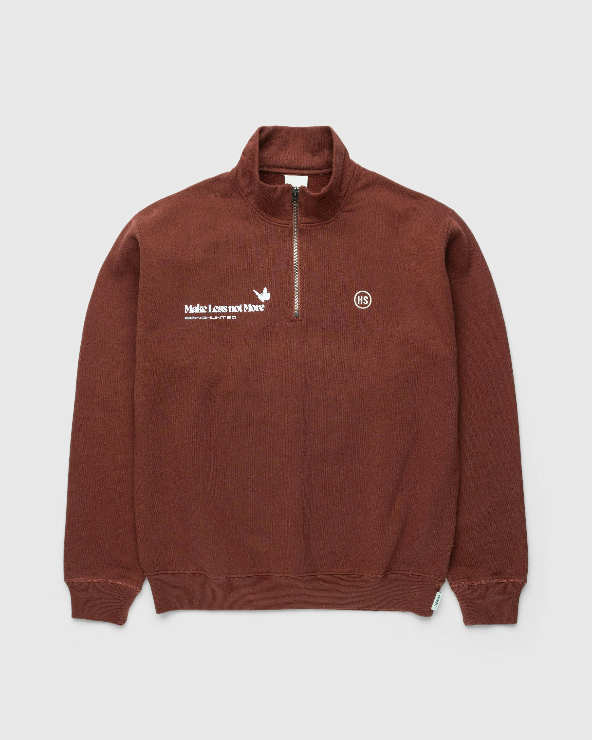 BEINGHUNTED x Highsnobiety - BERLIN, BERLIN 3 Zip Mock Neck Brown - Clothing - Brown - Image 2