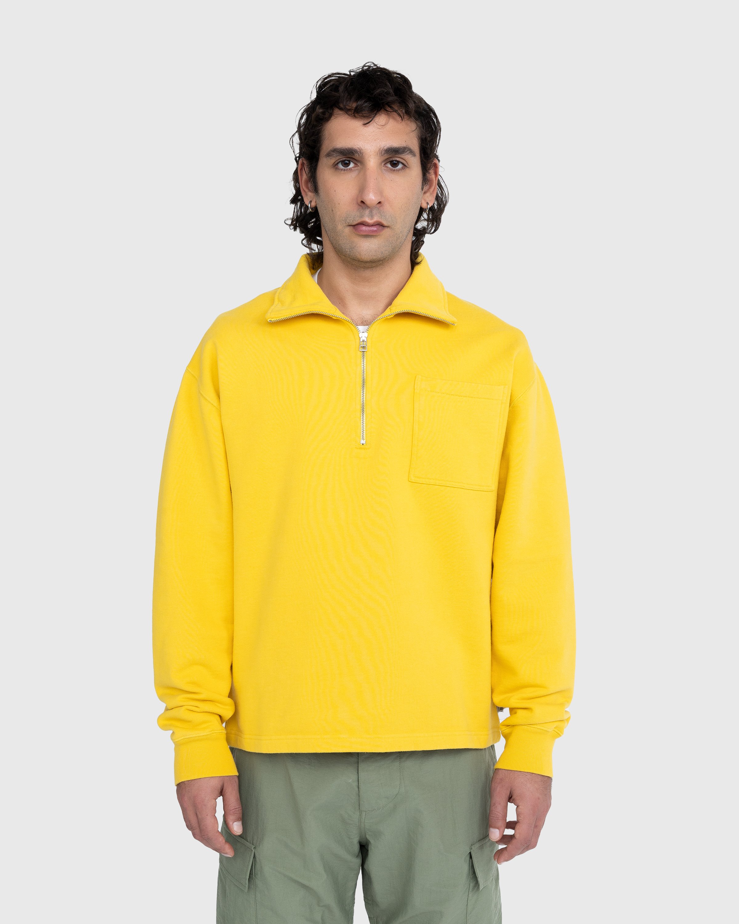 Highsnobiety - Fleece Quarter Zip Yellow - Clothing - Yellow - Image 2