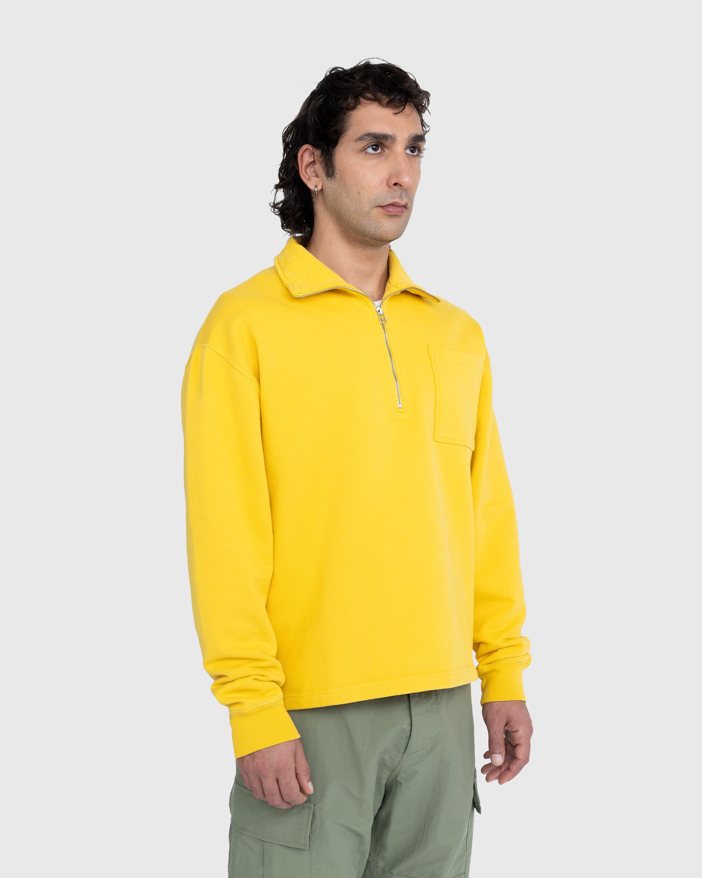 Highsnobiety - Fleece Quarter Zip Yellow - Clothing - Yellow - Image 4