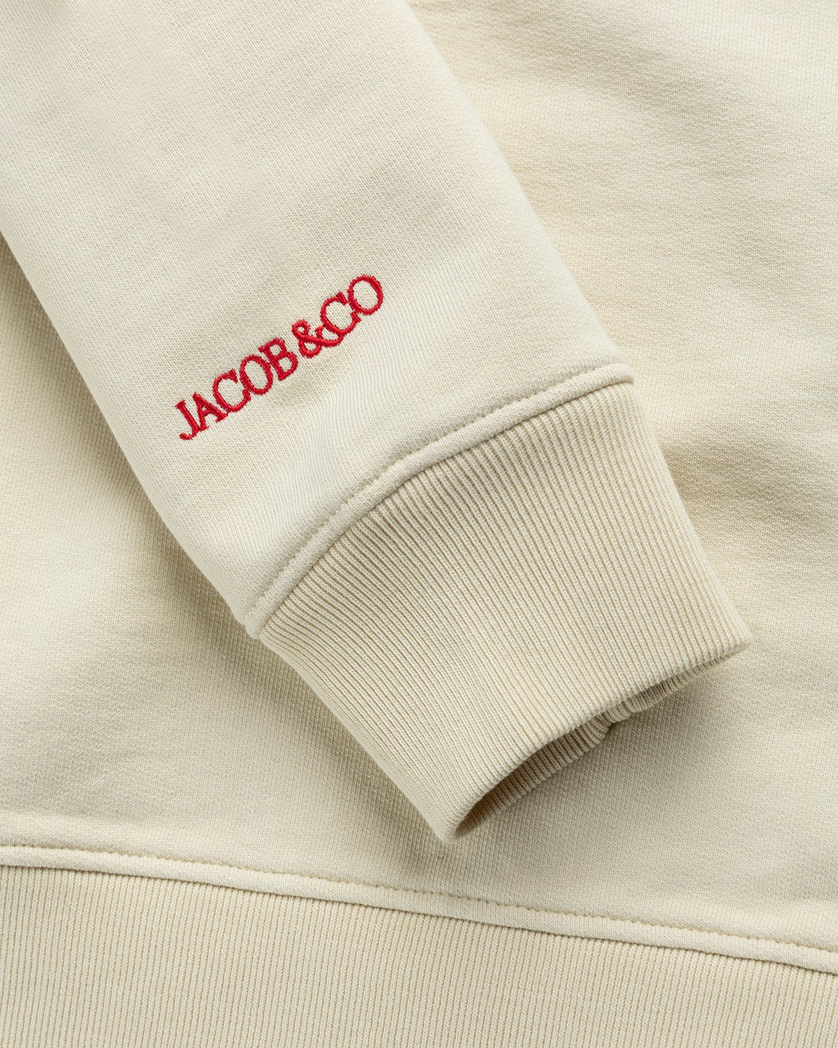 Jacob & Co. x Highsnobiety - Logo Fleece Crew Beige - Clothing - Beige - Image 4