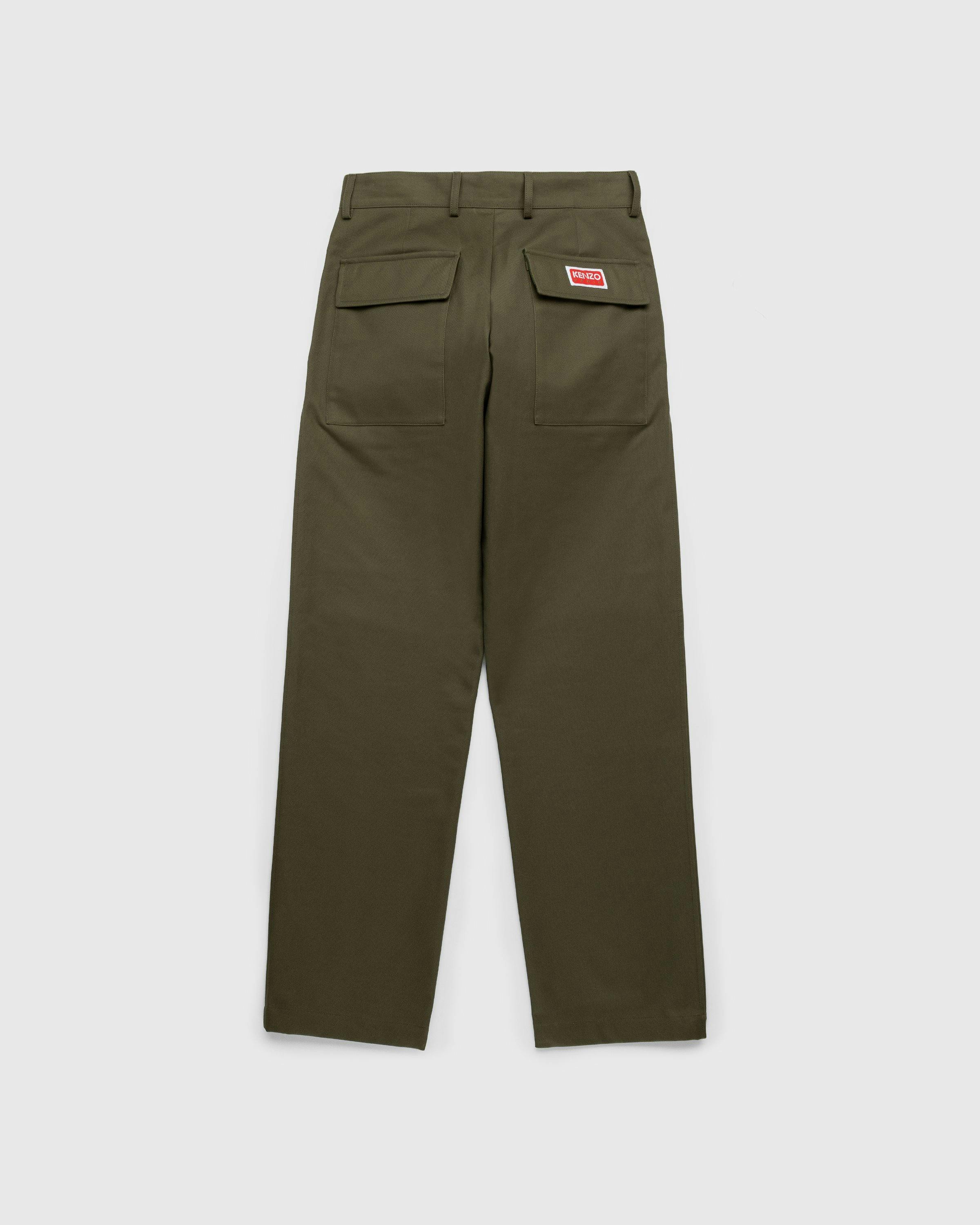 Kenzo - Tailored Pants Dark Khaki - Clothing - Green - Image 2