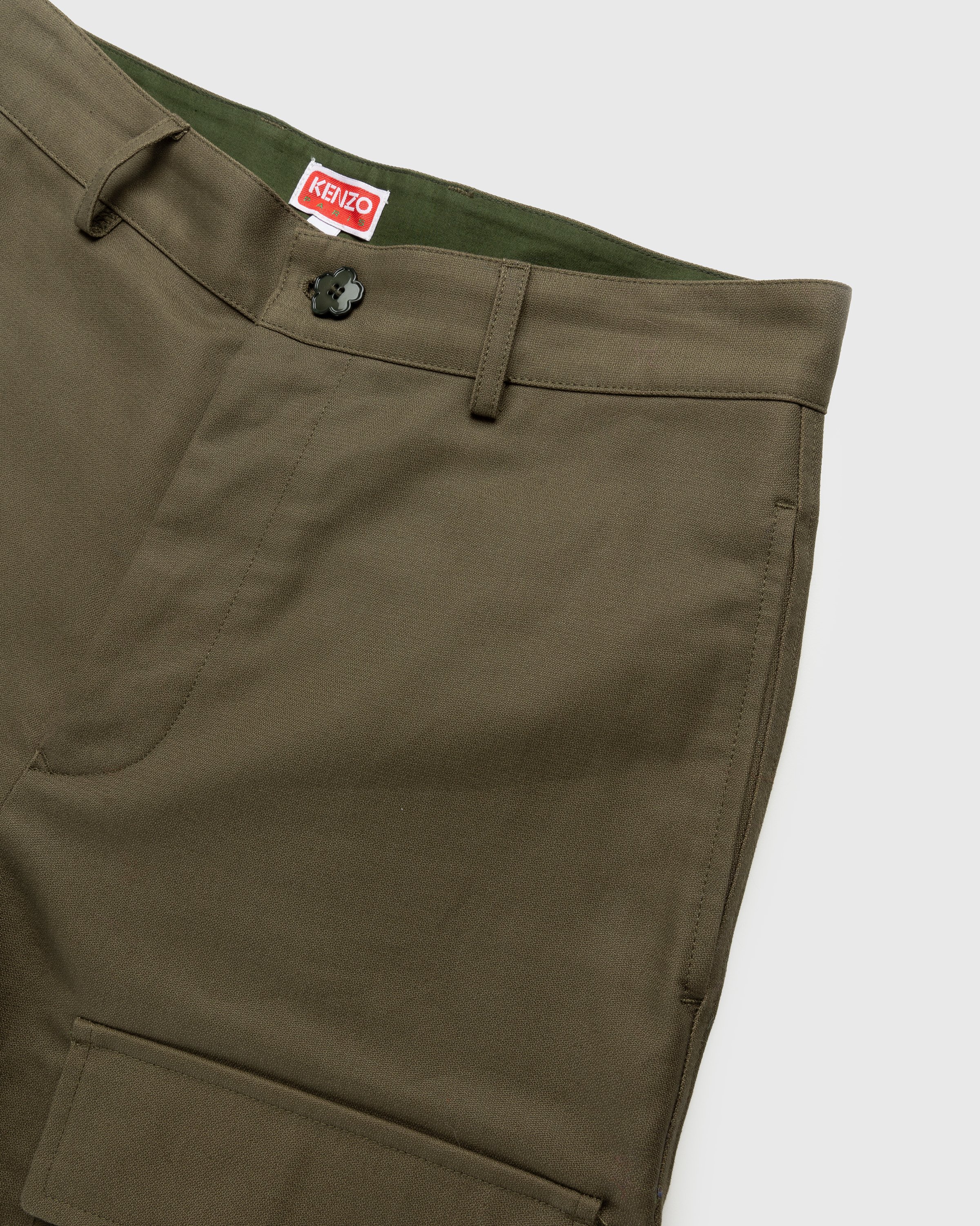 Kenzo - Tailored Pants Dark Khaki - Clothing - Green - Image 4