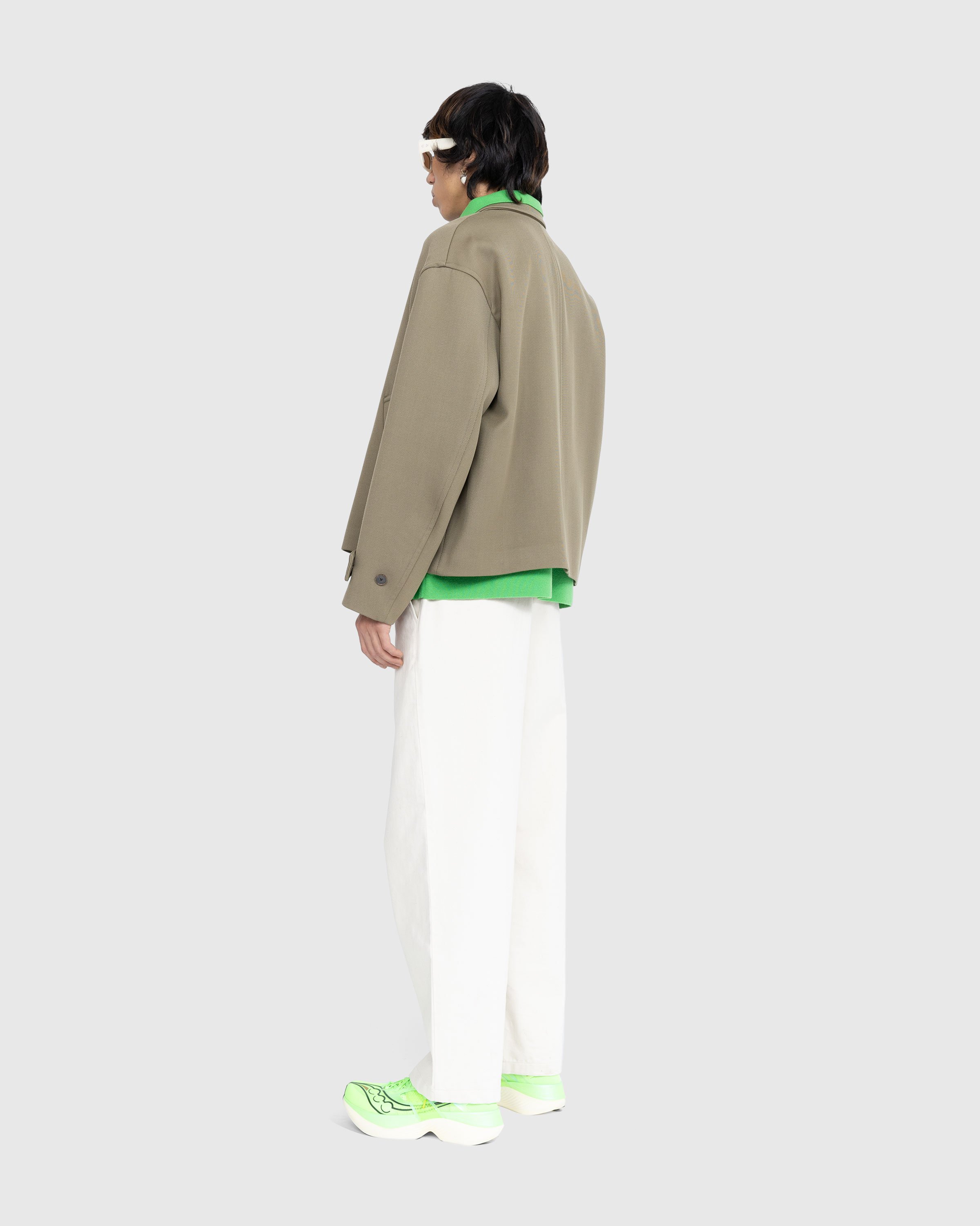 Auralee - Double Cloth Hard Twist Carsey Blouson Khaki - Clothing - Green - Image 4