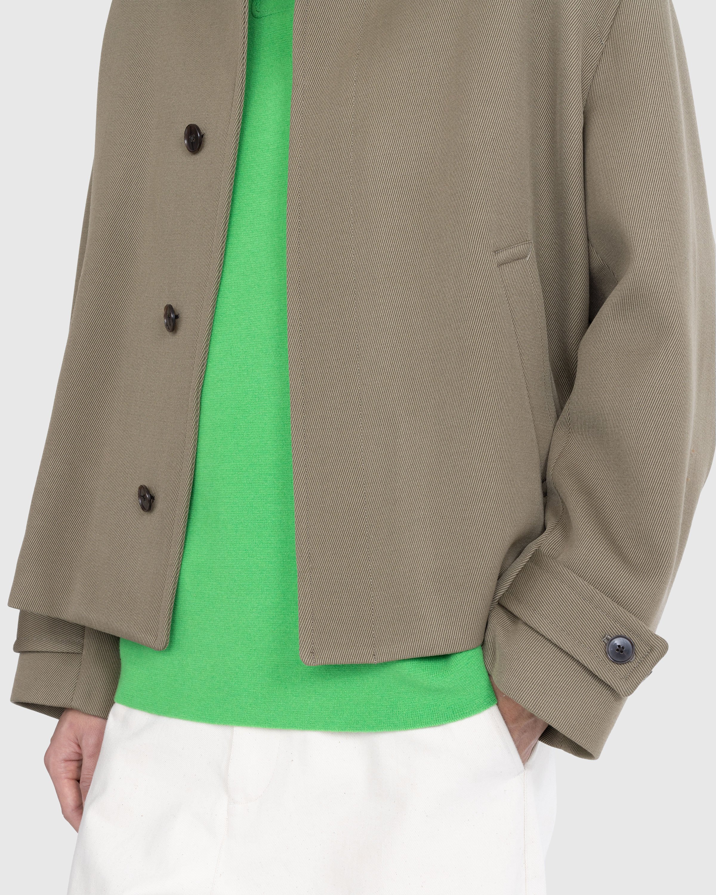 Auralee - Double Cloth Hard Twist Carsey Blouson Khaki - Clothing - Green - Image 5