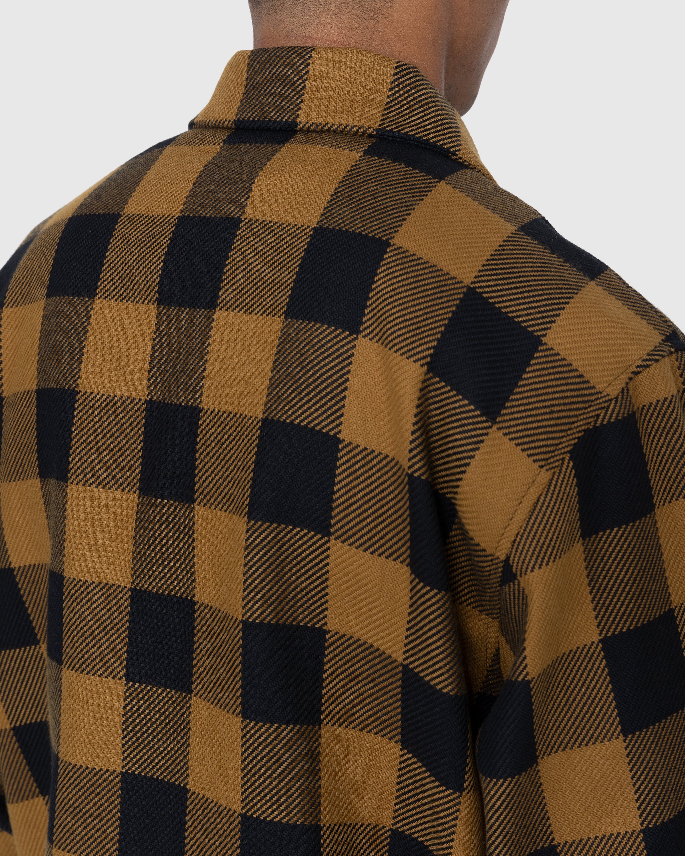 Highsnobiety - Buffalo Check Zip Shirt Brown - Clothing - Brown - Image 6