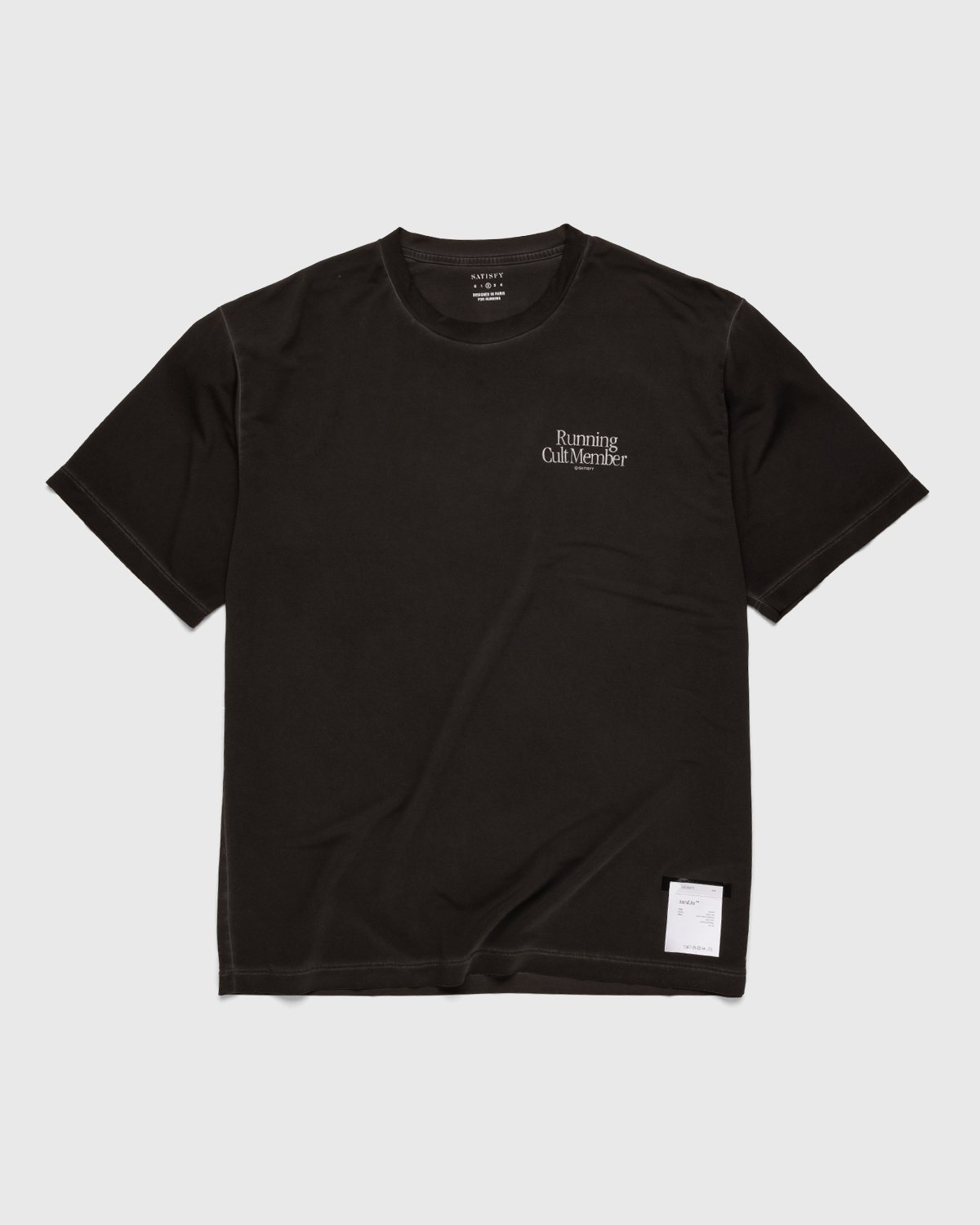 Satisfy x Highsnobiety - HS Sports Balance T-Shirt Black Pigment - Clothing - Grey - Image 2