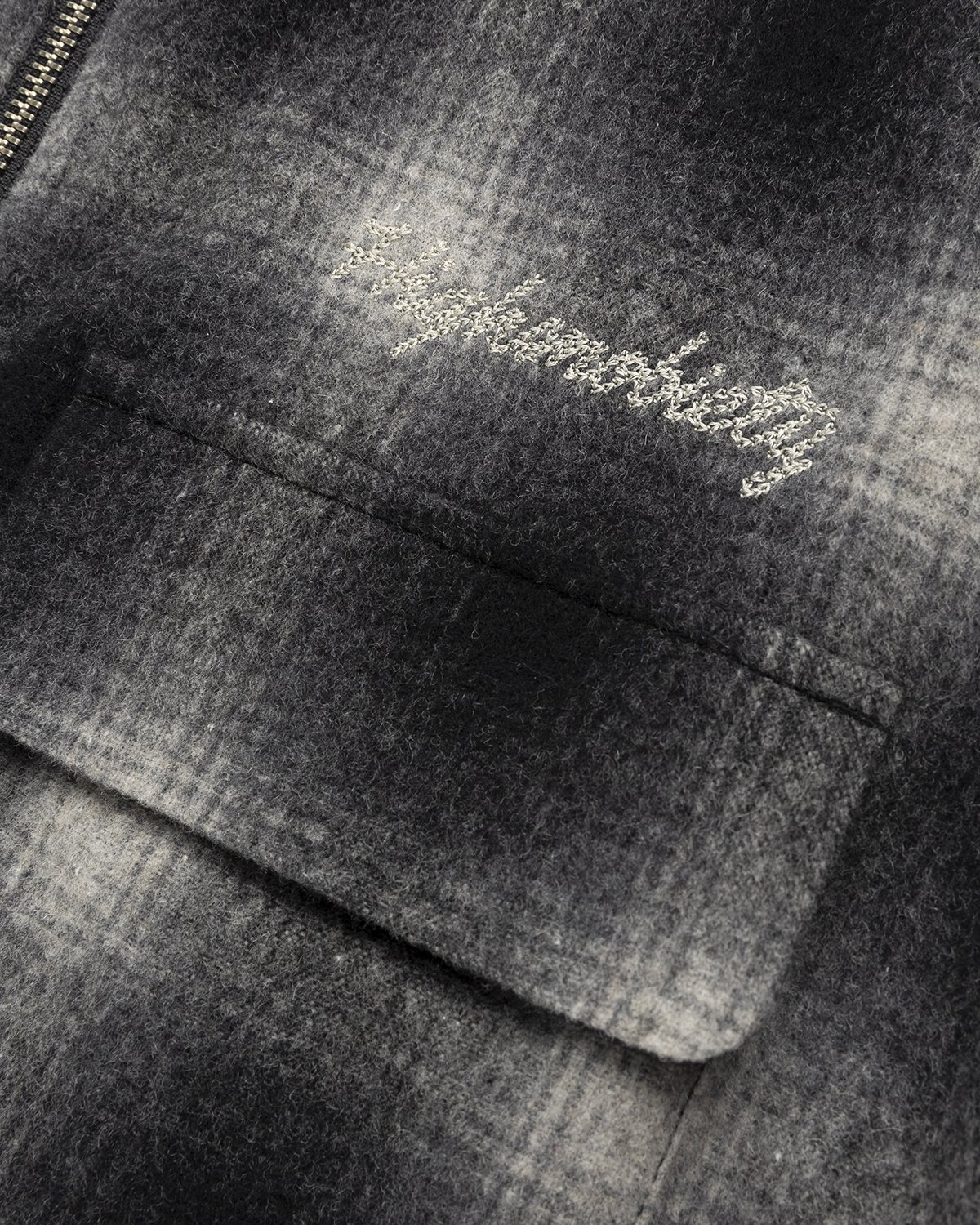 Highsnobiety - Plaid Zip Shirt Grey Black - Clothing - Grey - Image 5