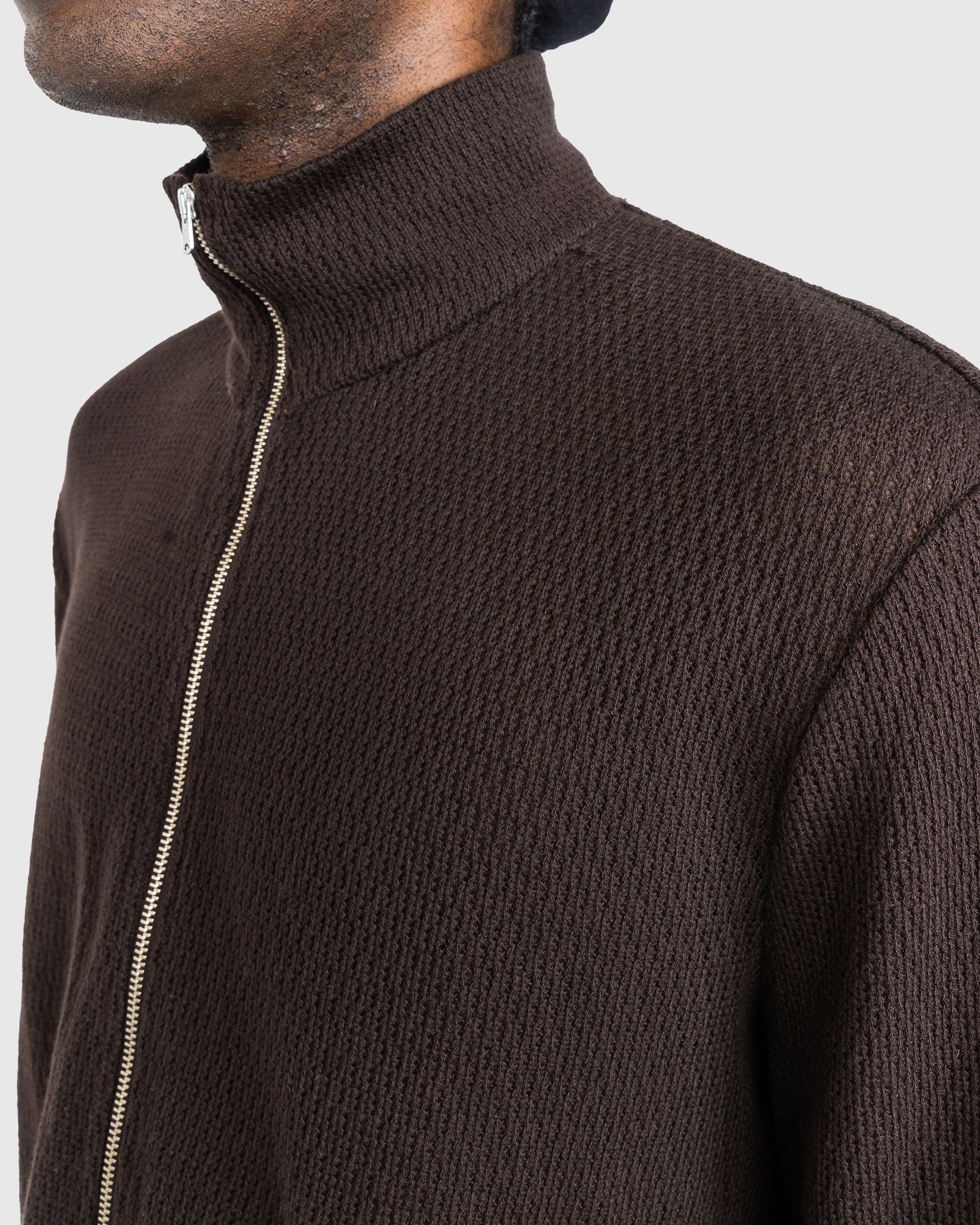 Our Legacy - Shrunken Full-Zip Polo Brown - Clothing - Brown - Image 6