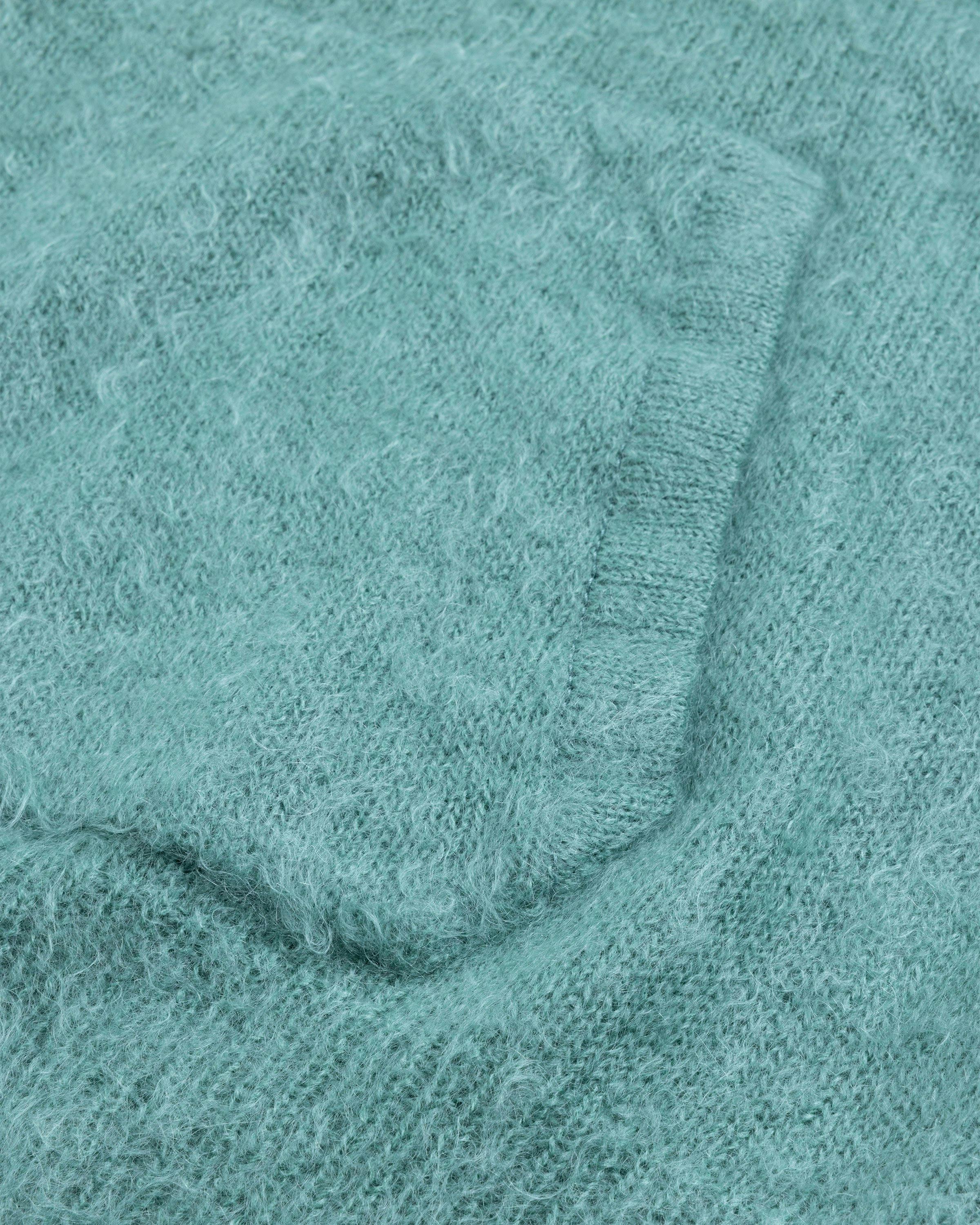 Auralee - Brushed Mohair Knit Hoodie Jade Green - Clothing - Green - Image 5