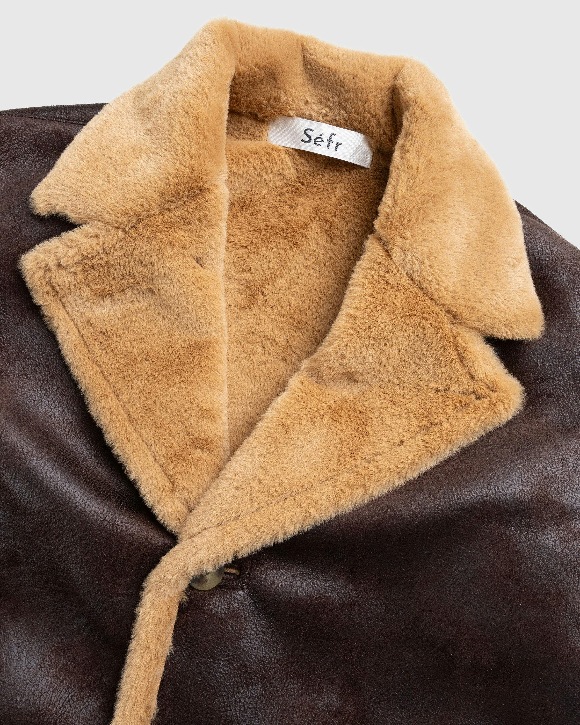 Séfr - Sheridan Jacket Faux Shearling Brown - Clothing - Brown - Image 5