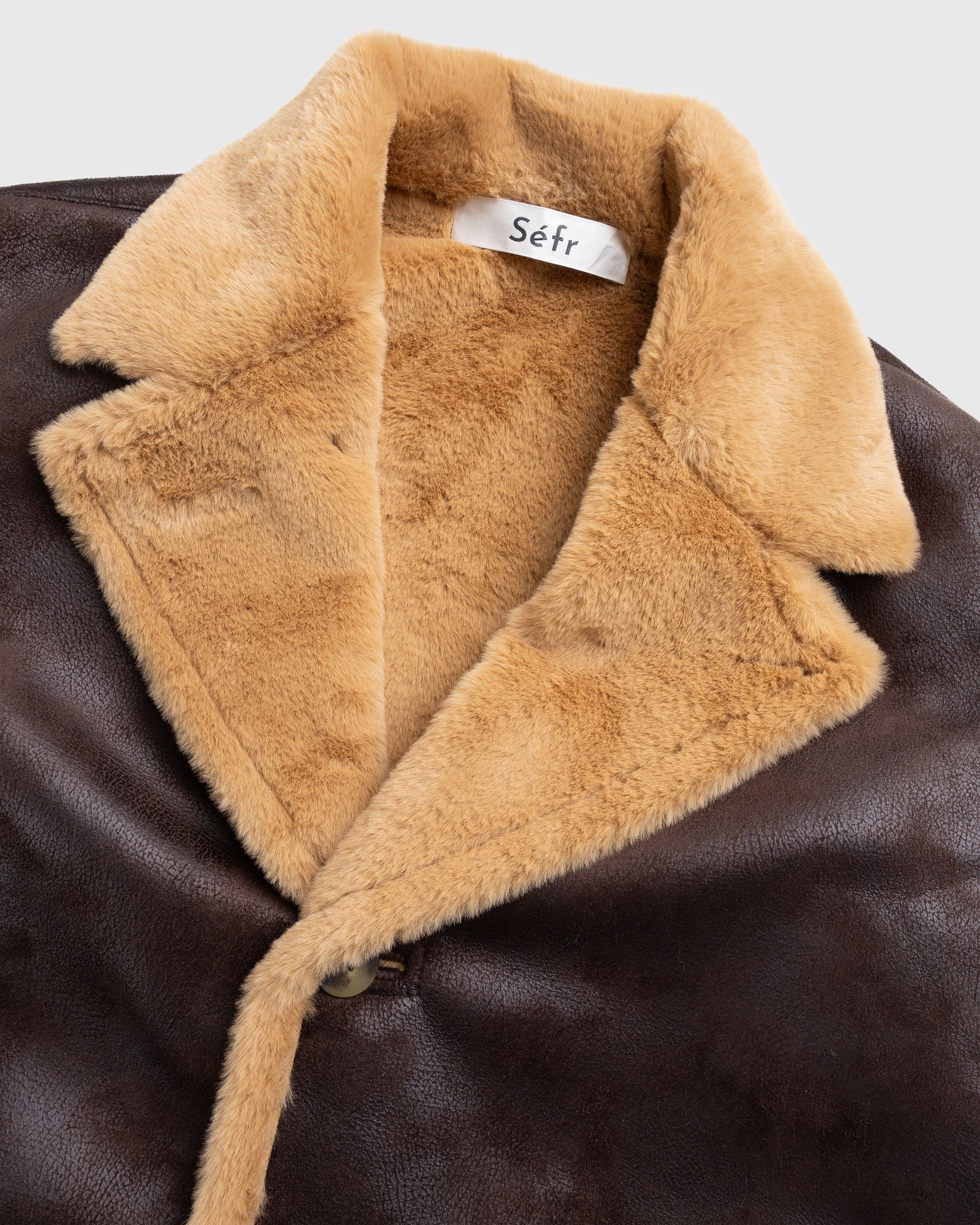Séfr - Sheridan Jacket Faux Shearling Brown - Clothing - Brown - Image 5