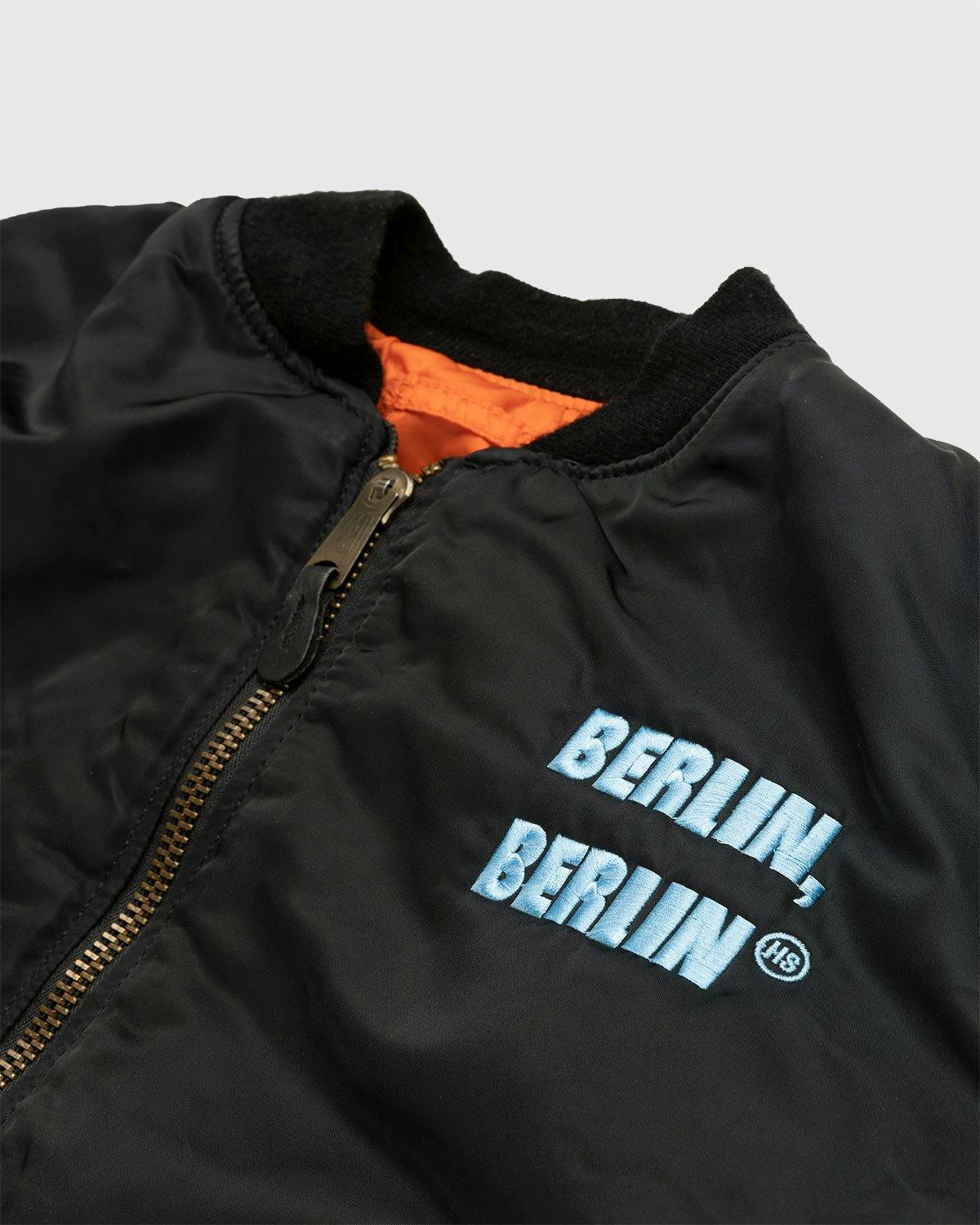 Highsnobiety - Berlin Berlin Embroidered Vintage MA-1 Black - Clothing - Black - Image 4