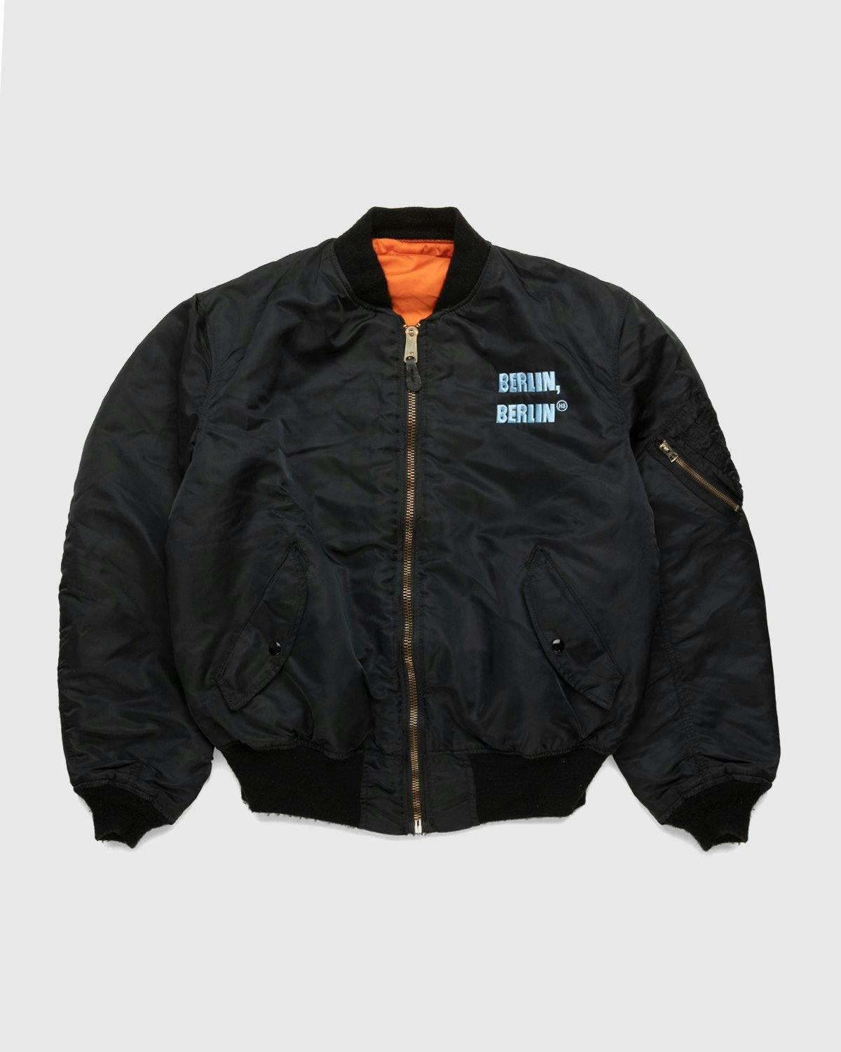 Highsnobiety - Berlin Berlin Embroidered Vintage MA-1 Black - Clothing - Black - Image 2