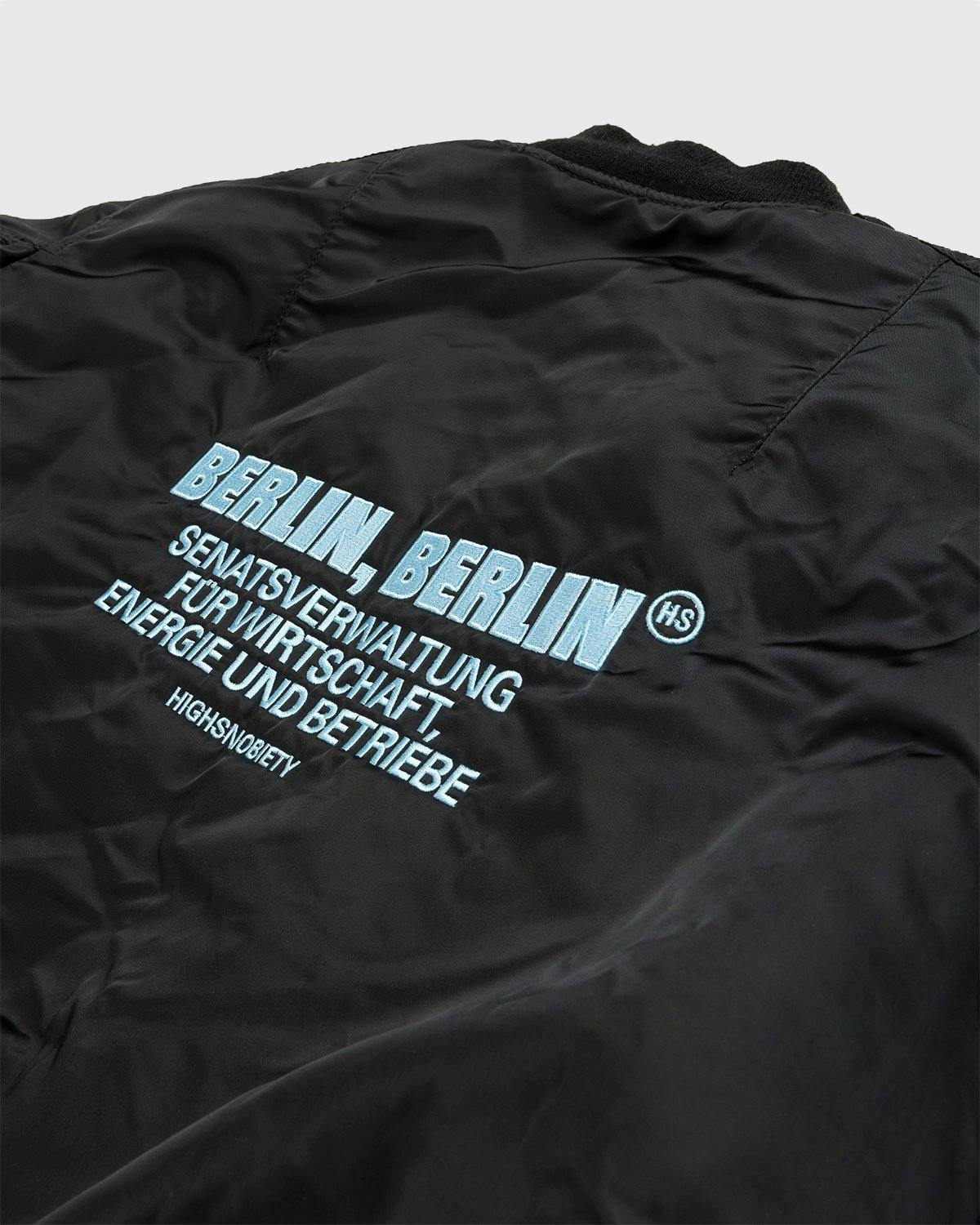 Highsnobiety - Berlin Berlin Embroidered Vintage MA-1 Black - Clothing - Black - Image 3