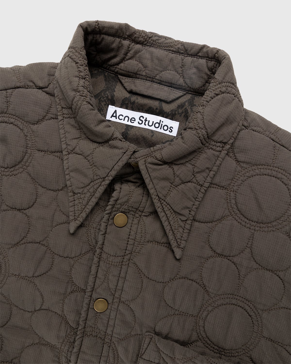 Acne Studios - Quilted Shirt Jacket Fox Grey - Clothing - Grey - Image 3